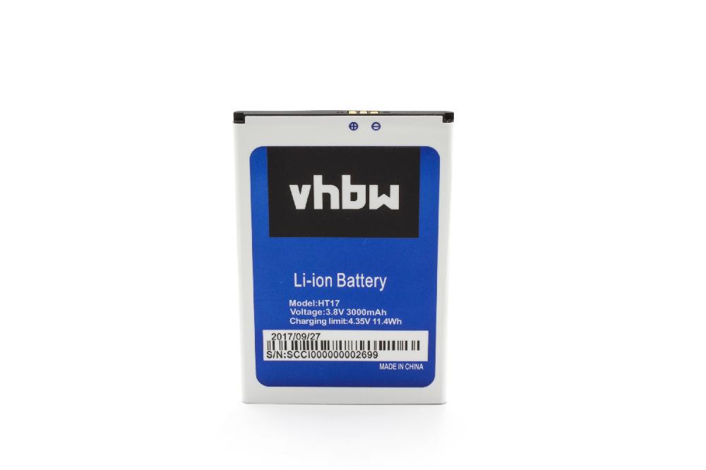 Batterie remplace HomTom SCCI0000000155502 pour téléphone portable - 3000mAh, 3,8V, Li-ion