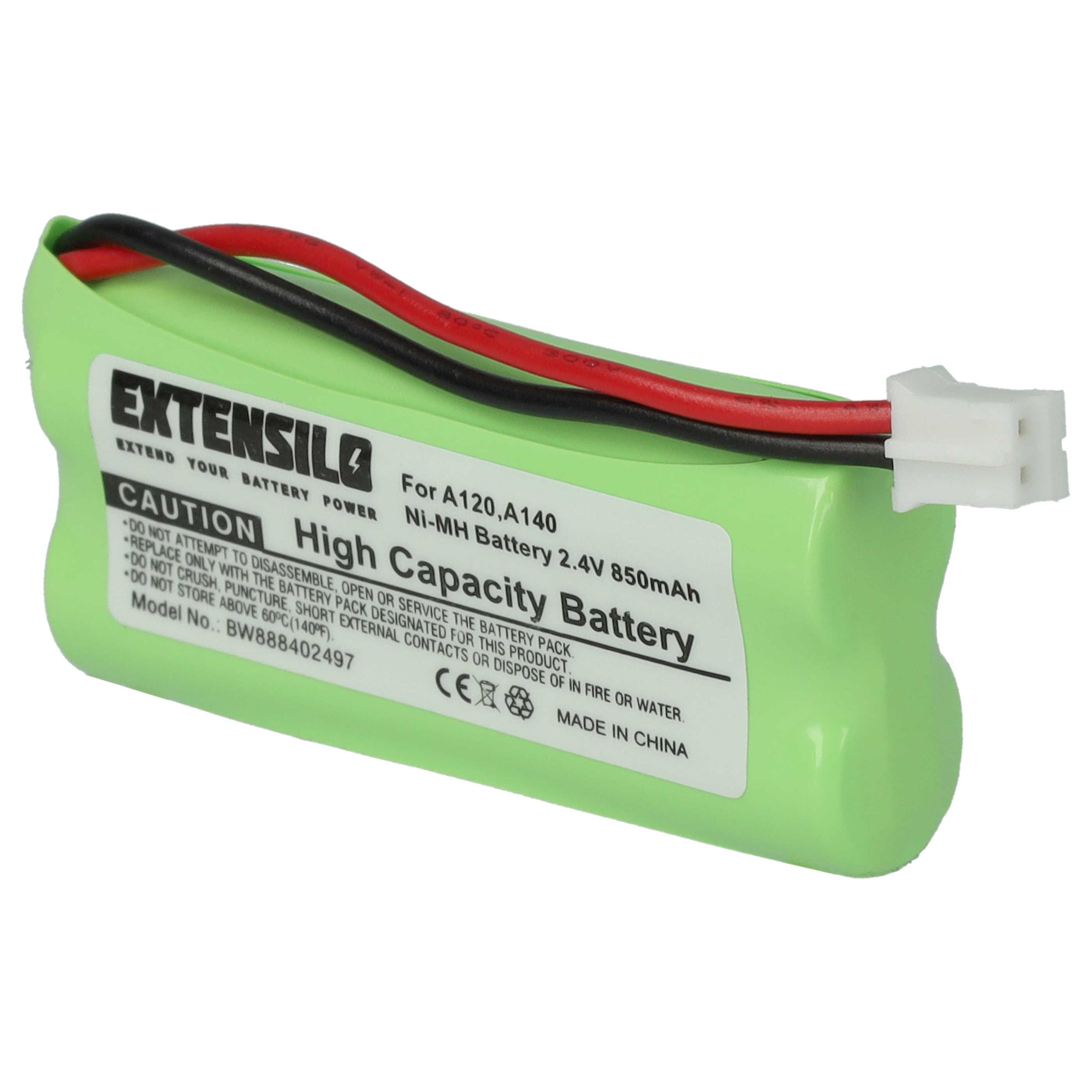3x Batteries remplace 55AAAHR2BMX, 220436C1, 41AAAH2BMX, 220382C1 pour téléphone T-Com - 850mAh 2,4V NiMH