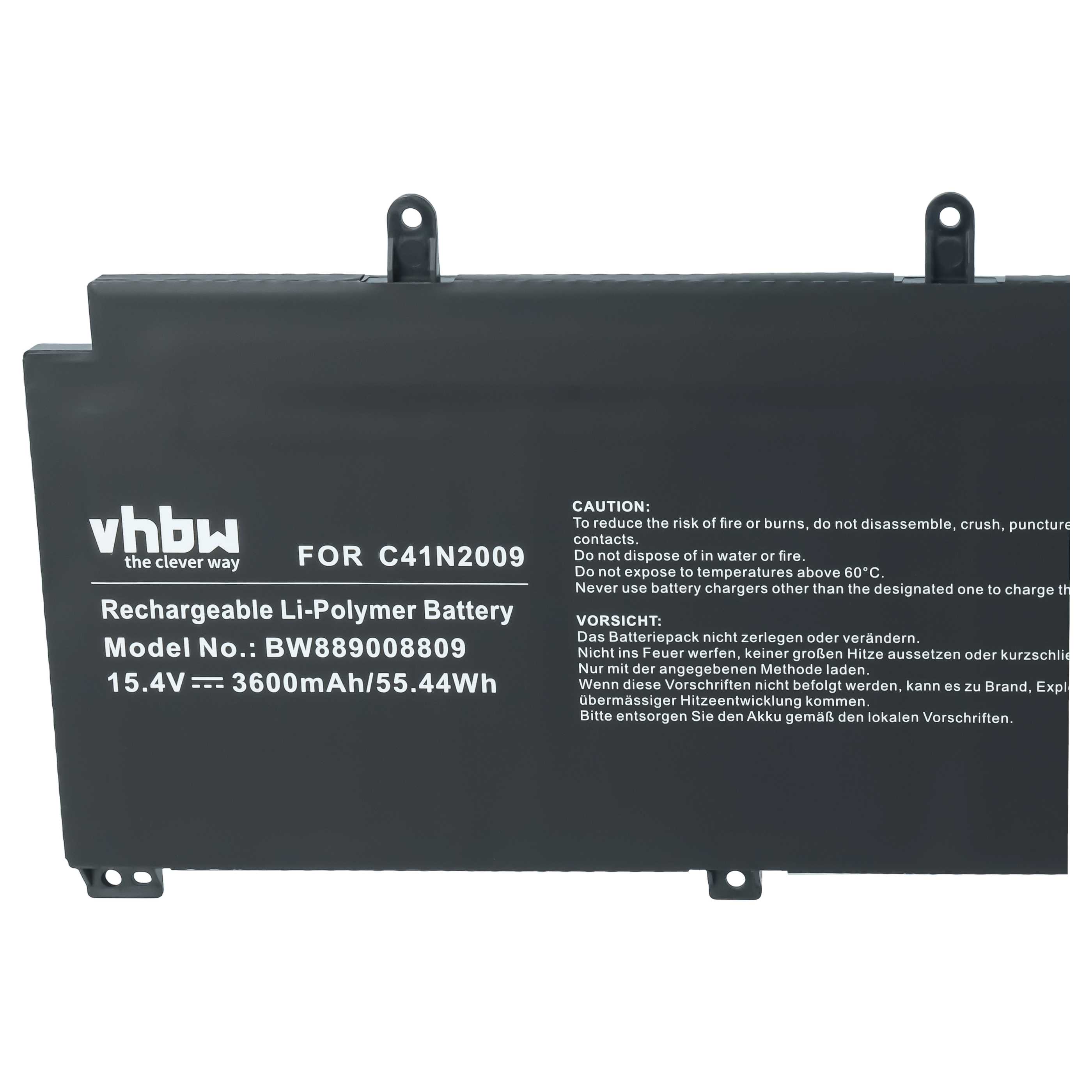 Notebook-Akku als Ersatz für Asus 0B200-03850000, C41N2009 für Asus - 3600mAh 15,4V Li-Polymer