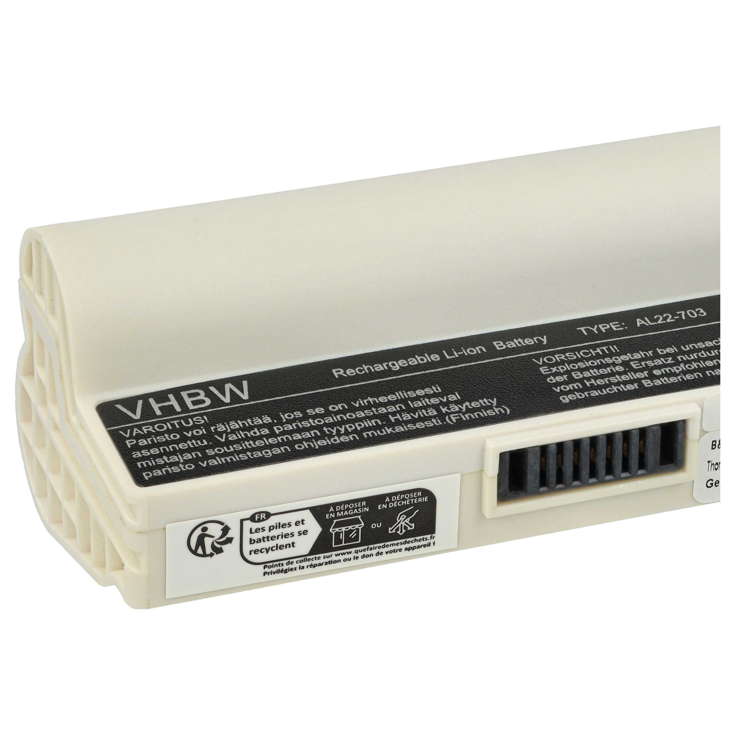 Akumulator do laptopa zamiennik Asus AL22-703 - 6600 mAh 7,4 V Li-Ion, biały