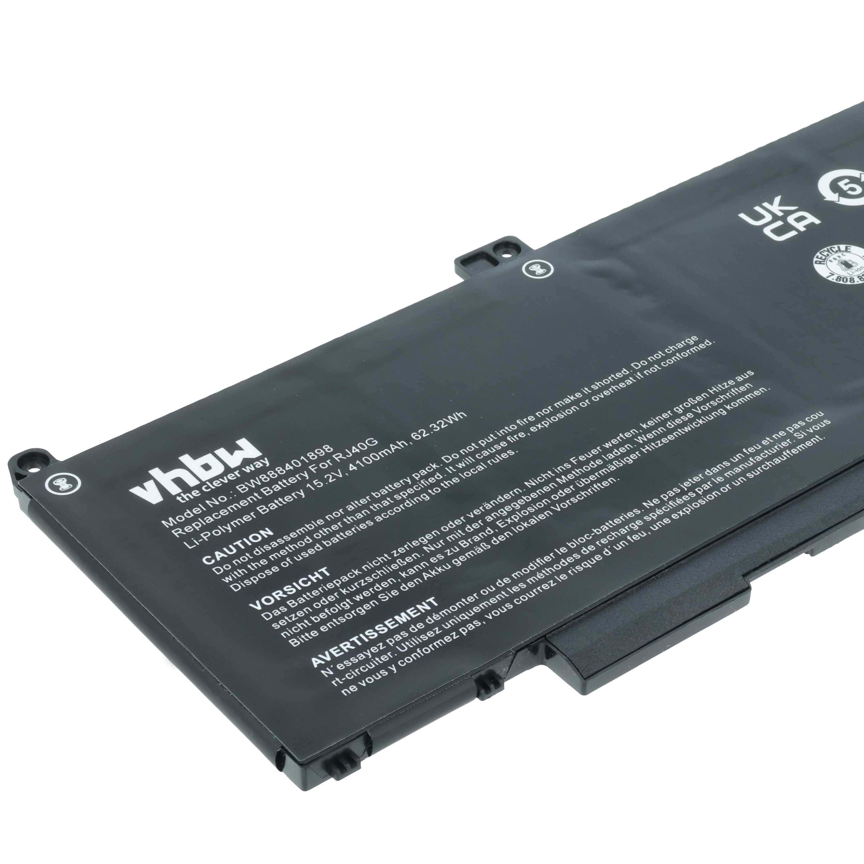 Akumulator do laptopa zamiennik Dell RJ40G, 075X16 - 4100 mAh 15,2 V LiPo, czarny