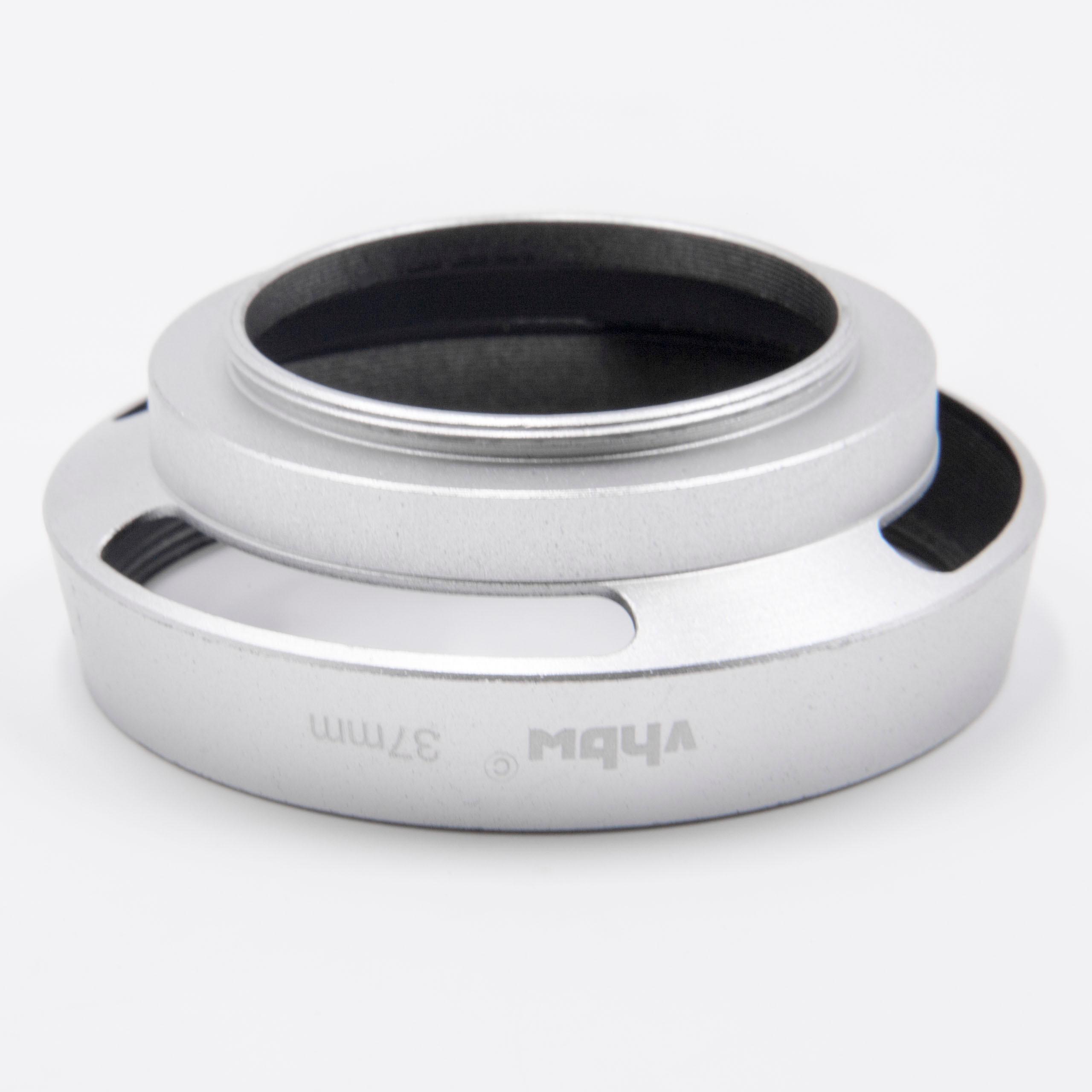 Lens Hood suitable for 37mm Lens - Lens Shade Silver, Round