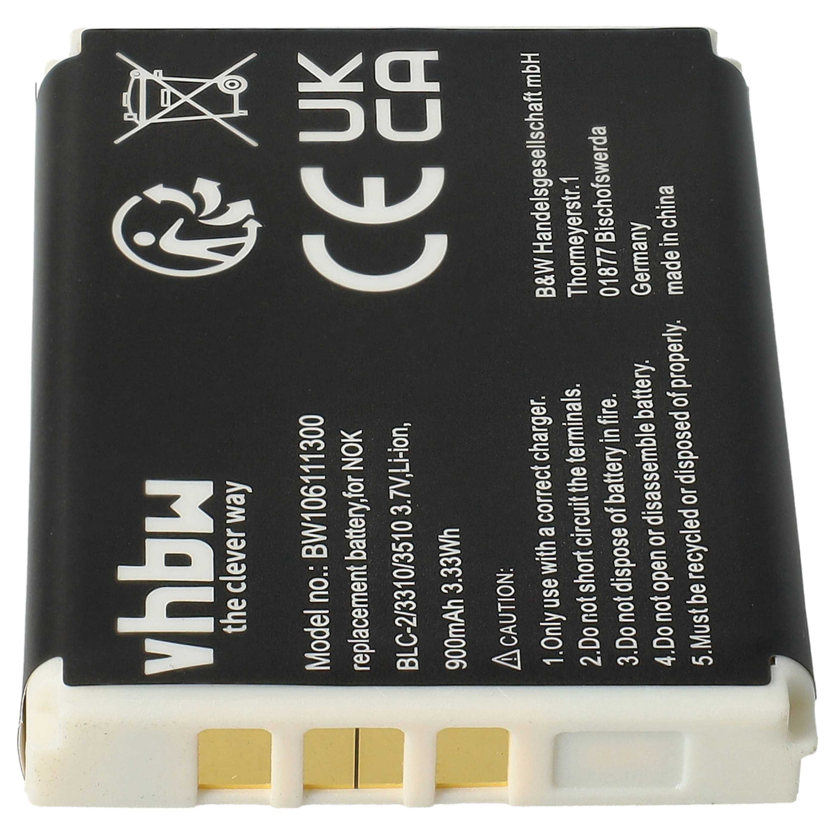 Akumulator do telefonu smartfona Nokia 3310, 3330, 3410, 3510, 5510, 6800 - 900 mAh 3,7 V Li-Ion