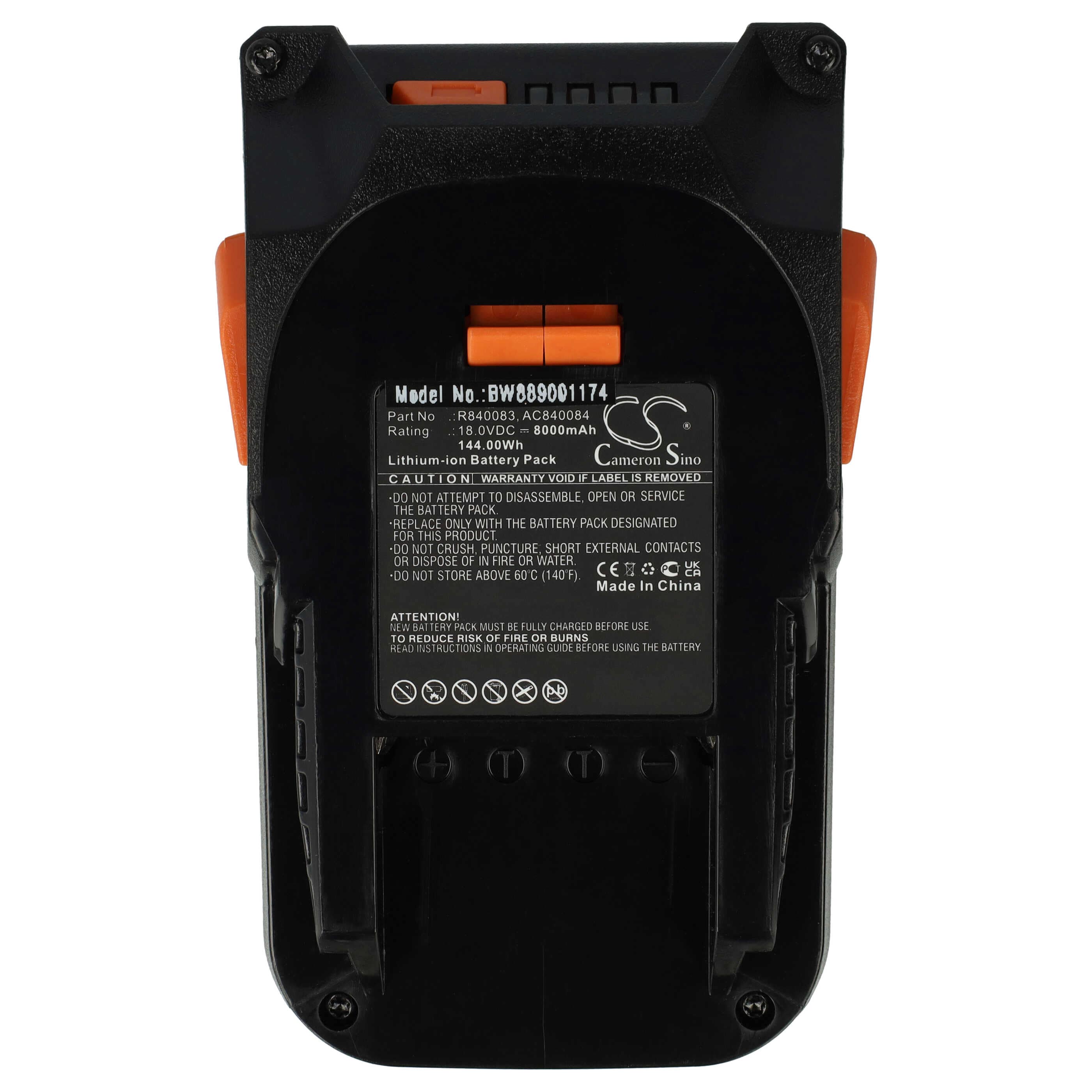 Batterie remplace AEG L1815R, L1830R outil électrique Ridgid - 8Ah 18V Li-ion