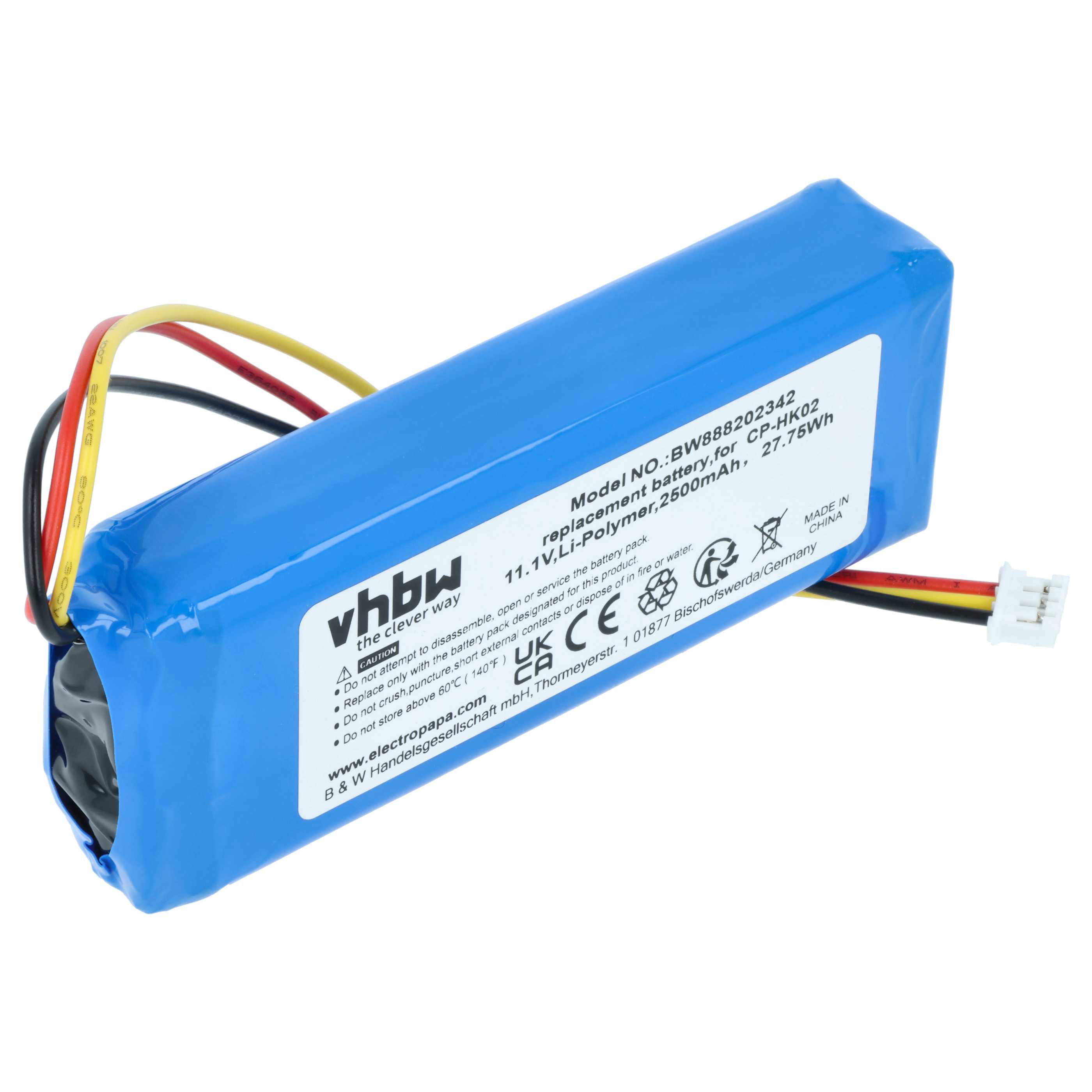 Akumulator do głośnika zamiennik Harman Kardon CP-HK02, PR-633496 - LiPo 2500mAh