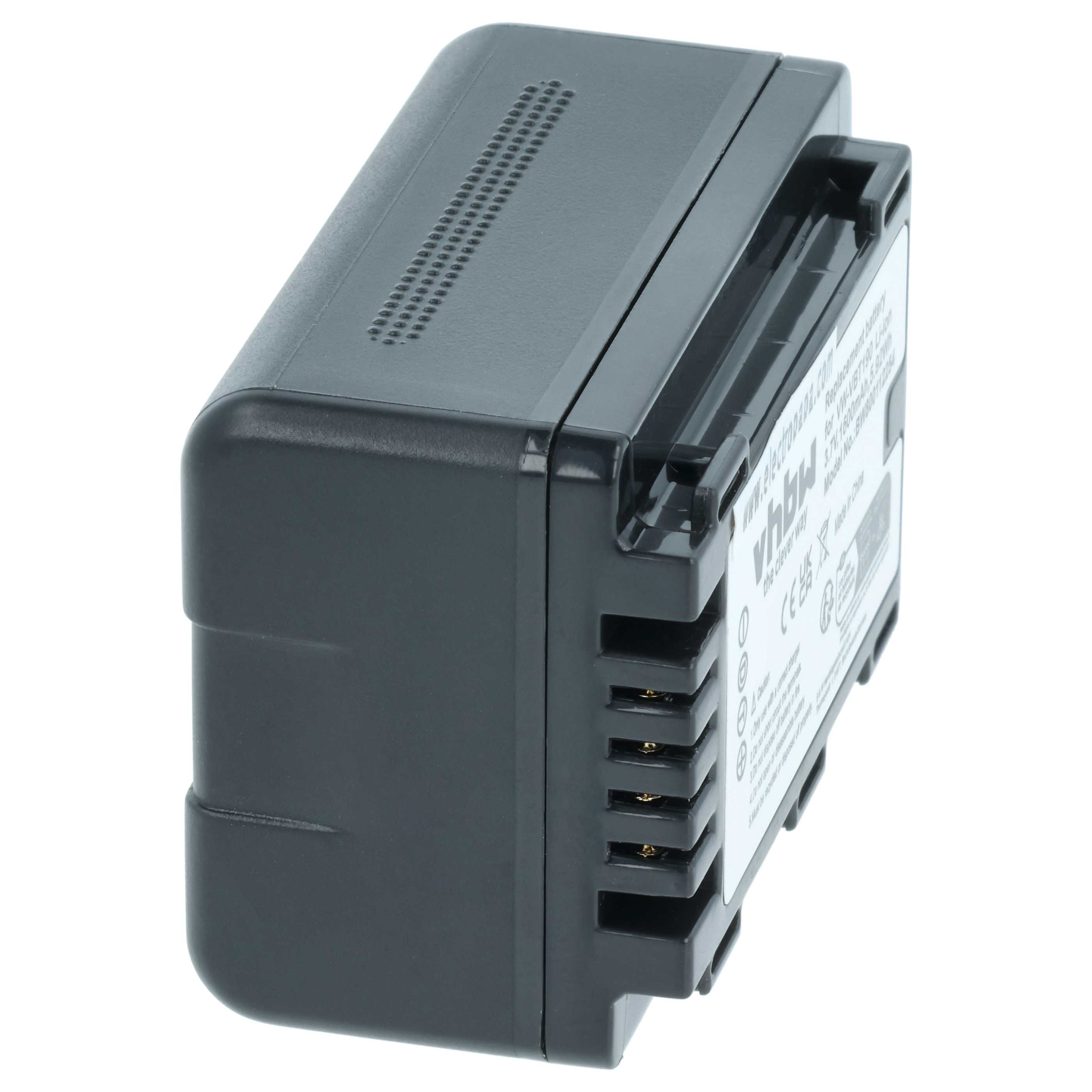Videocamera Battery replaces Panasonic VW-VBT190 - 1600 mAh 3.6 V Li-Ion