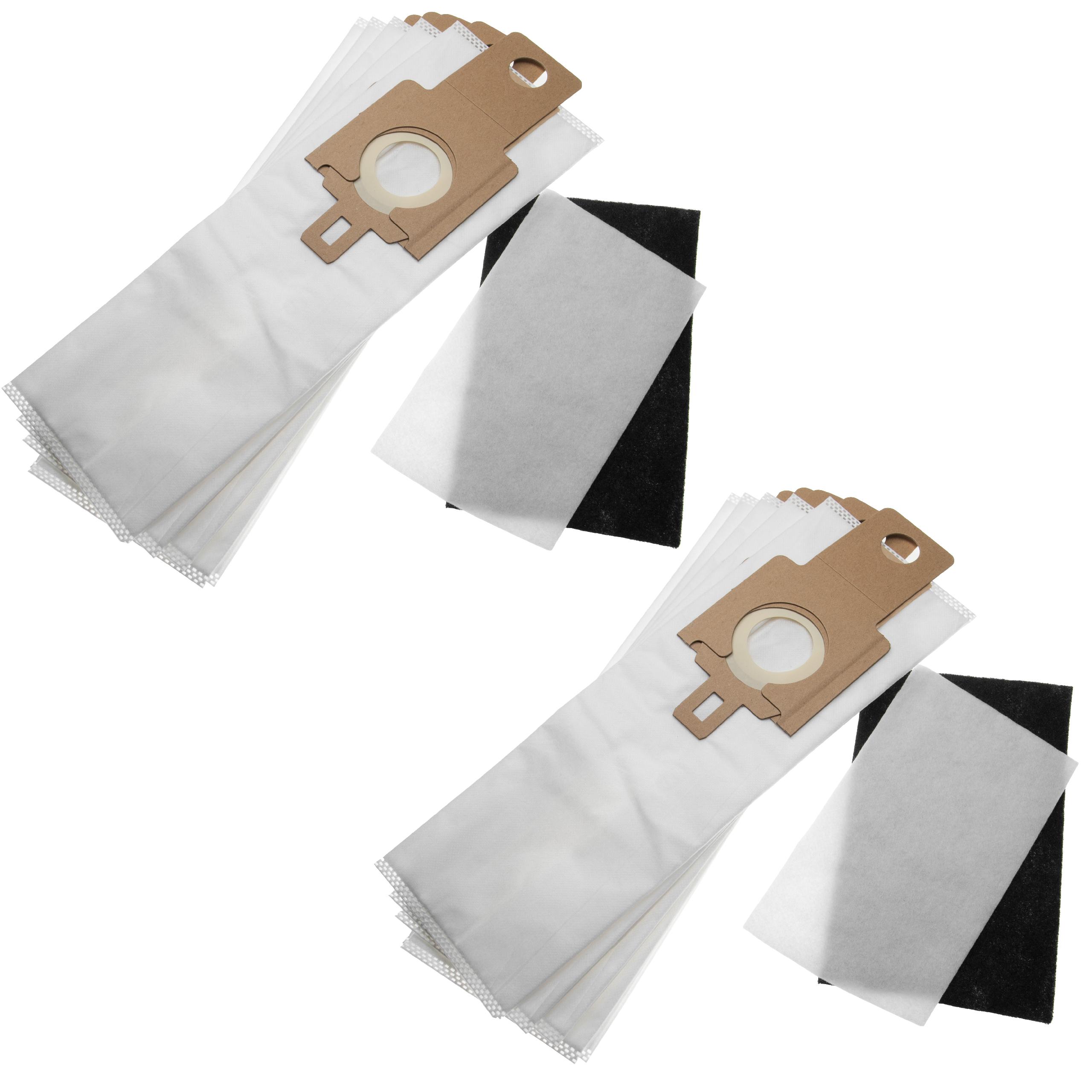 Kit filtre + sac 12 pcs (microfibres) remplace Hoover H20A, 9162280 pour aspirateur Hanseatic