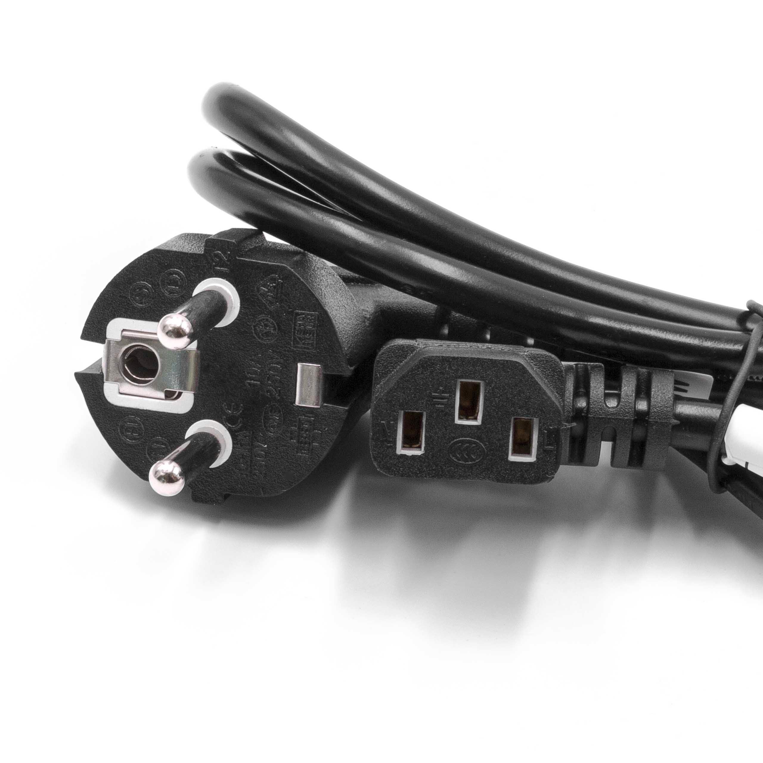 vhbw 5x Câble connecteur euro type F compatible avec appareils électriques comme PC moniteur - Prise C13, 1m