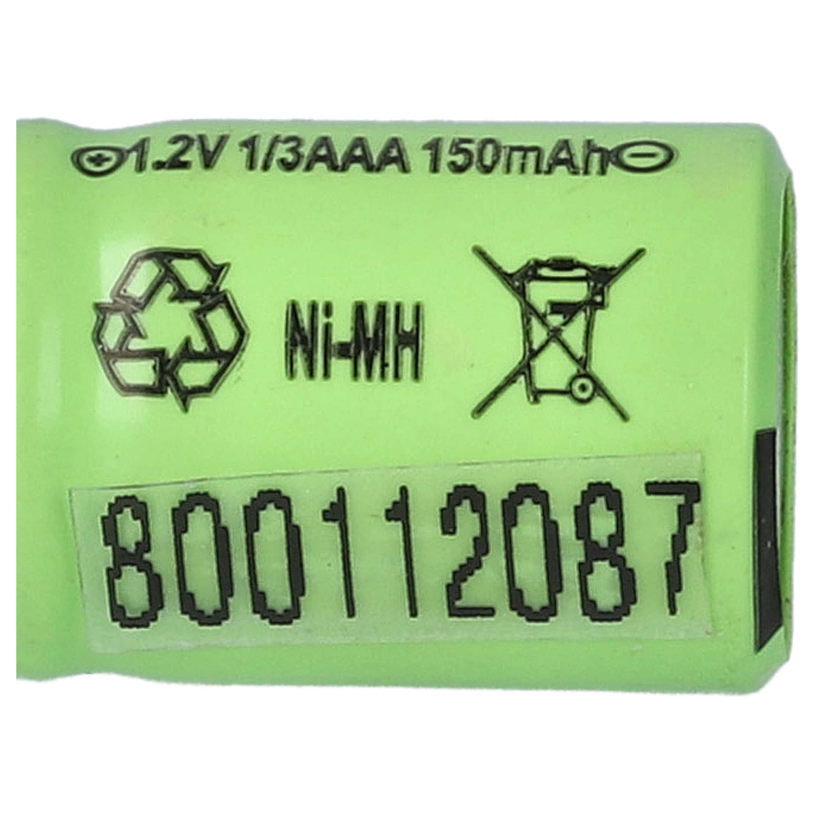 Batterie (20 pcs.) remplace 1/3AAA modèle radio-télécommandé - 150mAh 1,2V NiMH