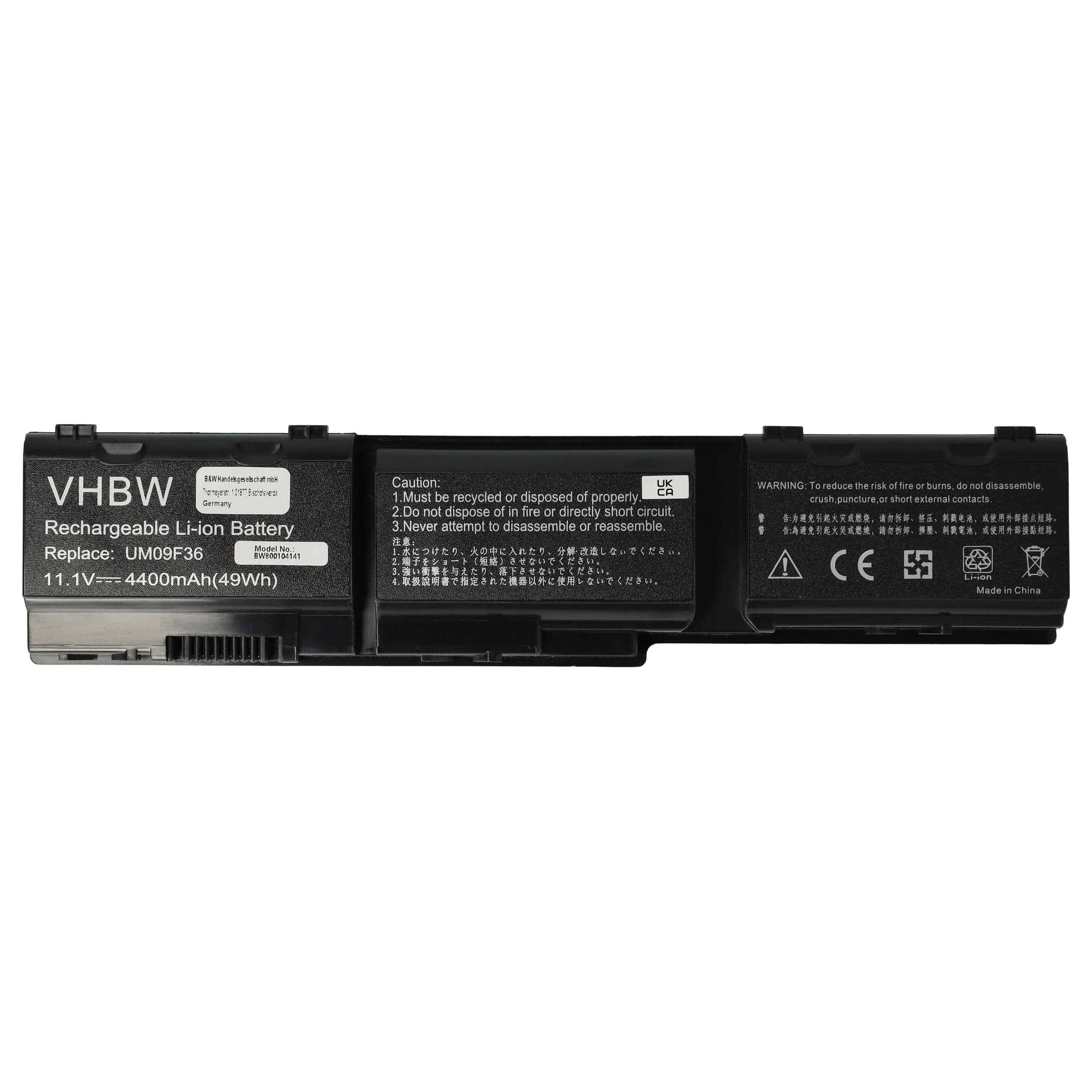 Akumulator do laptopa zamiennik Acer 3ICR19/66-2, AK.006BT.069, 934T2053F - 4400 mAh 11,1 V Li-Ion, czarny