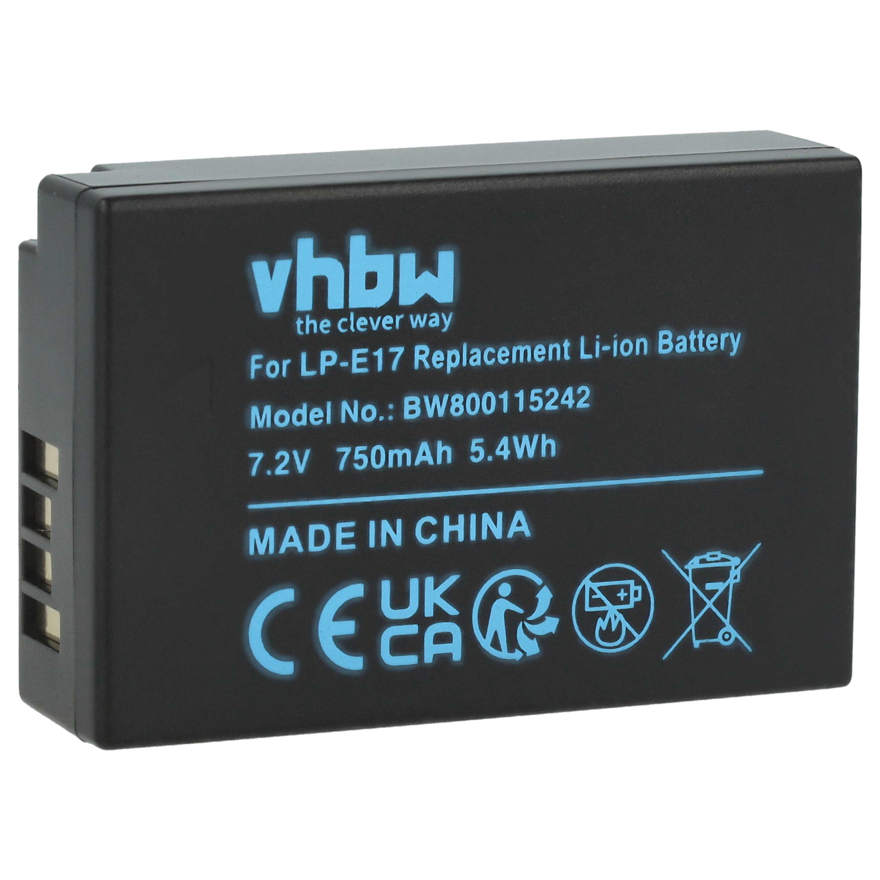 Batteria sostituisce Canon LP-E17 per fotocamera Saramonic - 750mAh 7,2V Li-Ion