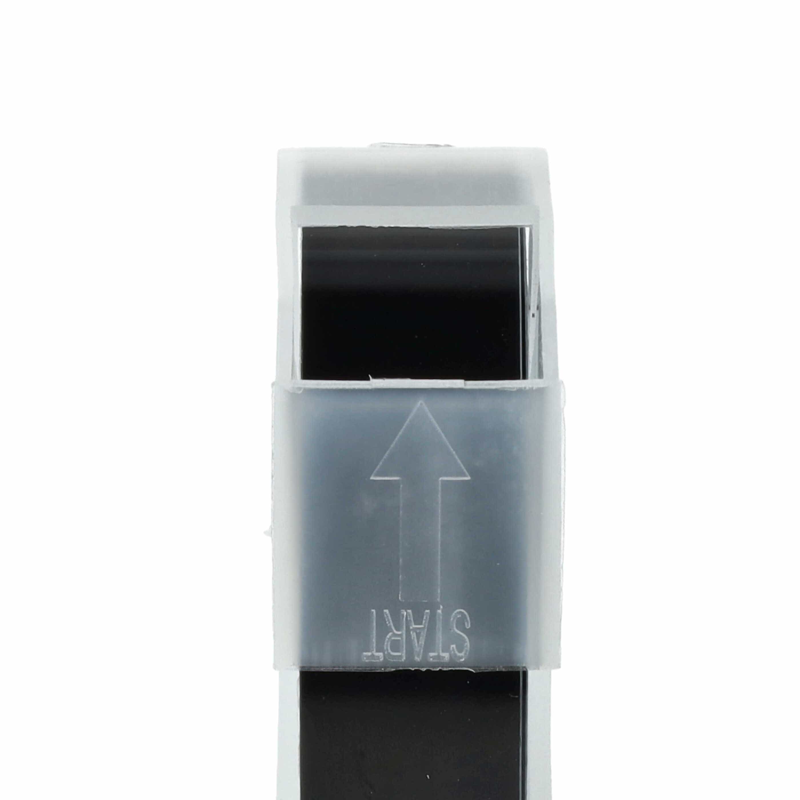 Nastro goffratura 3D sostituisce Dymo 0898132 per etichettatrice Dymo 12mm bianco su nero