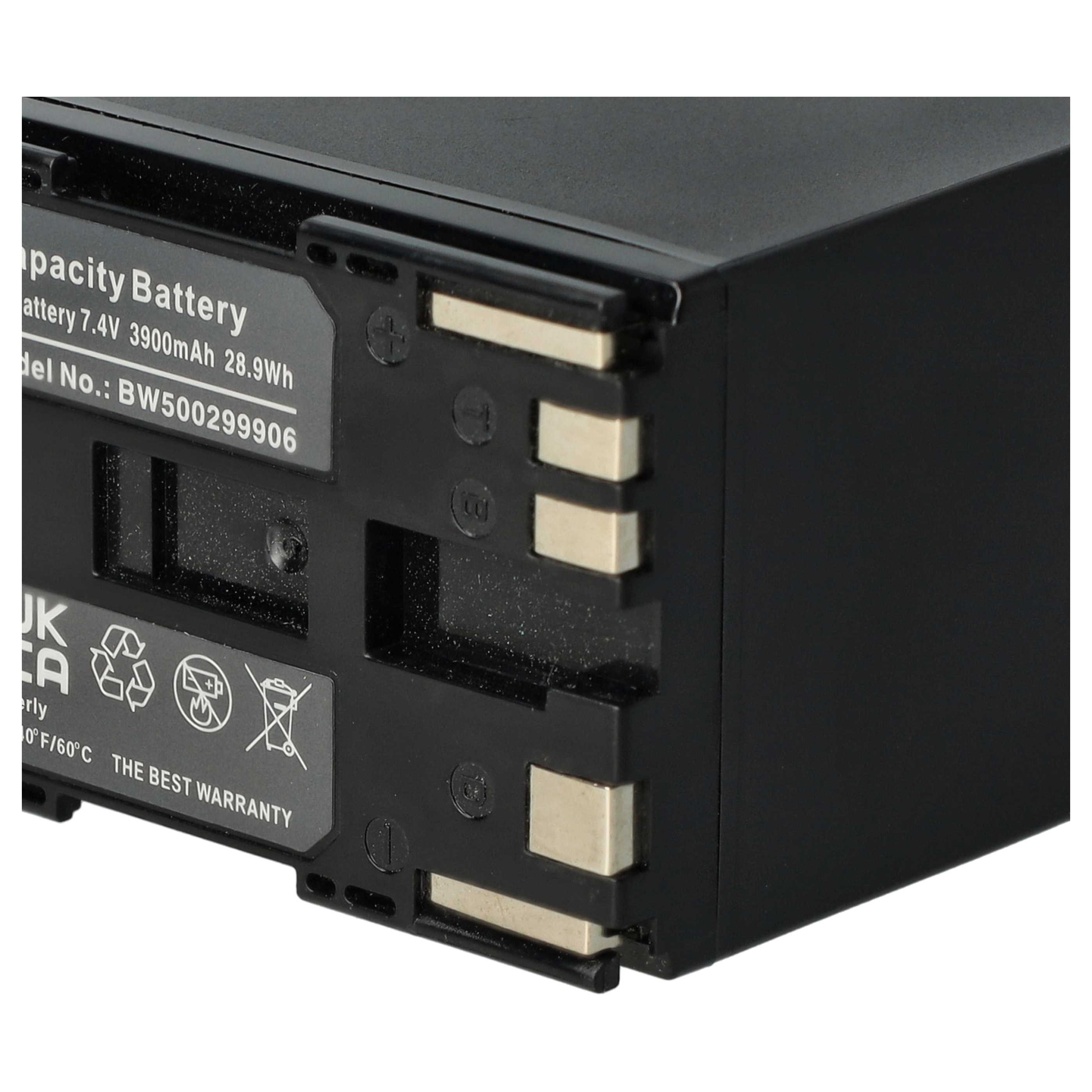 Videocamera 2x Battery replaces Canon BP-955, BP-925, BP-975, BP-970G - 6000 mAh 7.4 V Li-Ion