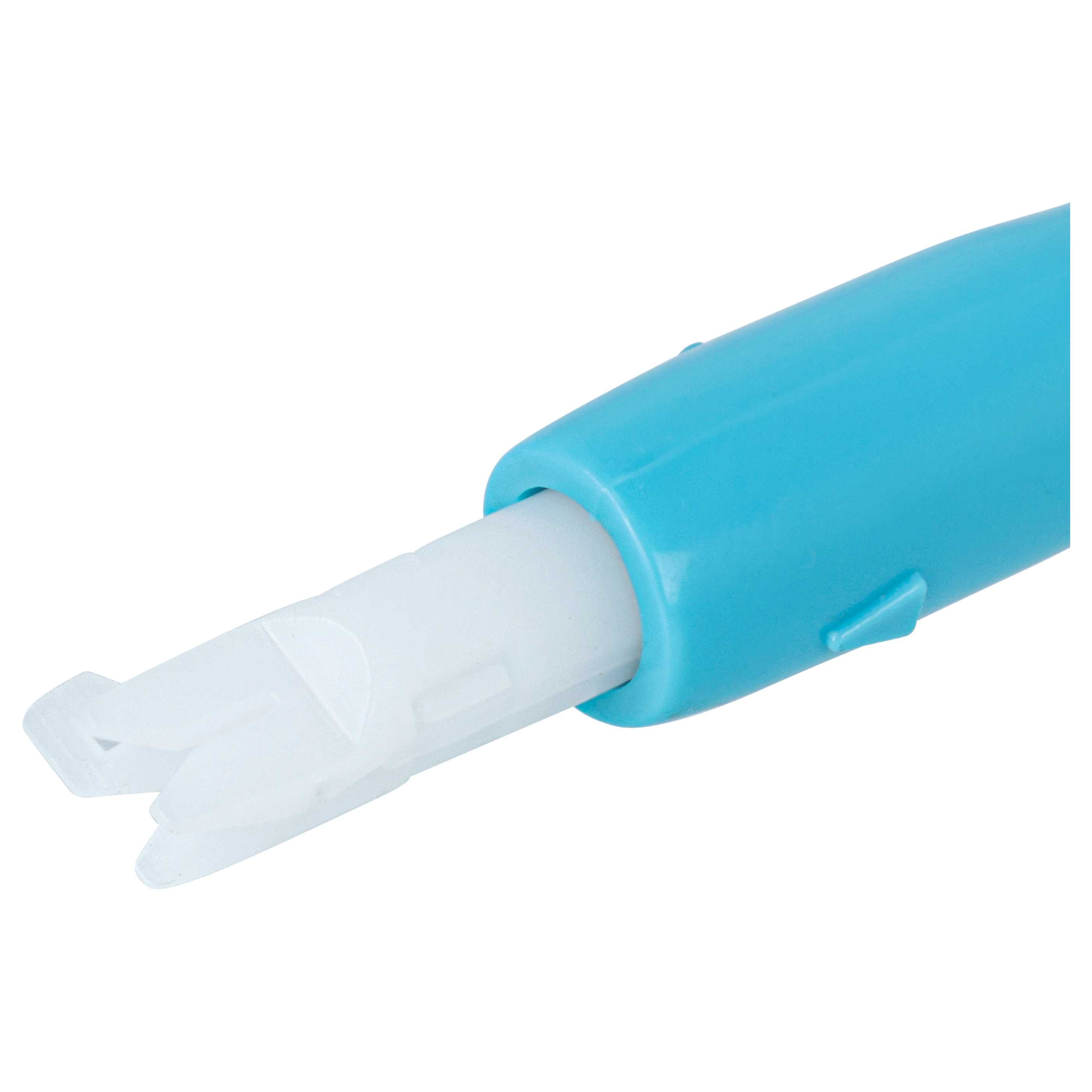 Enhebrador de agujas para máquina de coser - Longitud de 7,2 cm, punta magnética, azul
