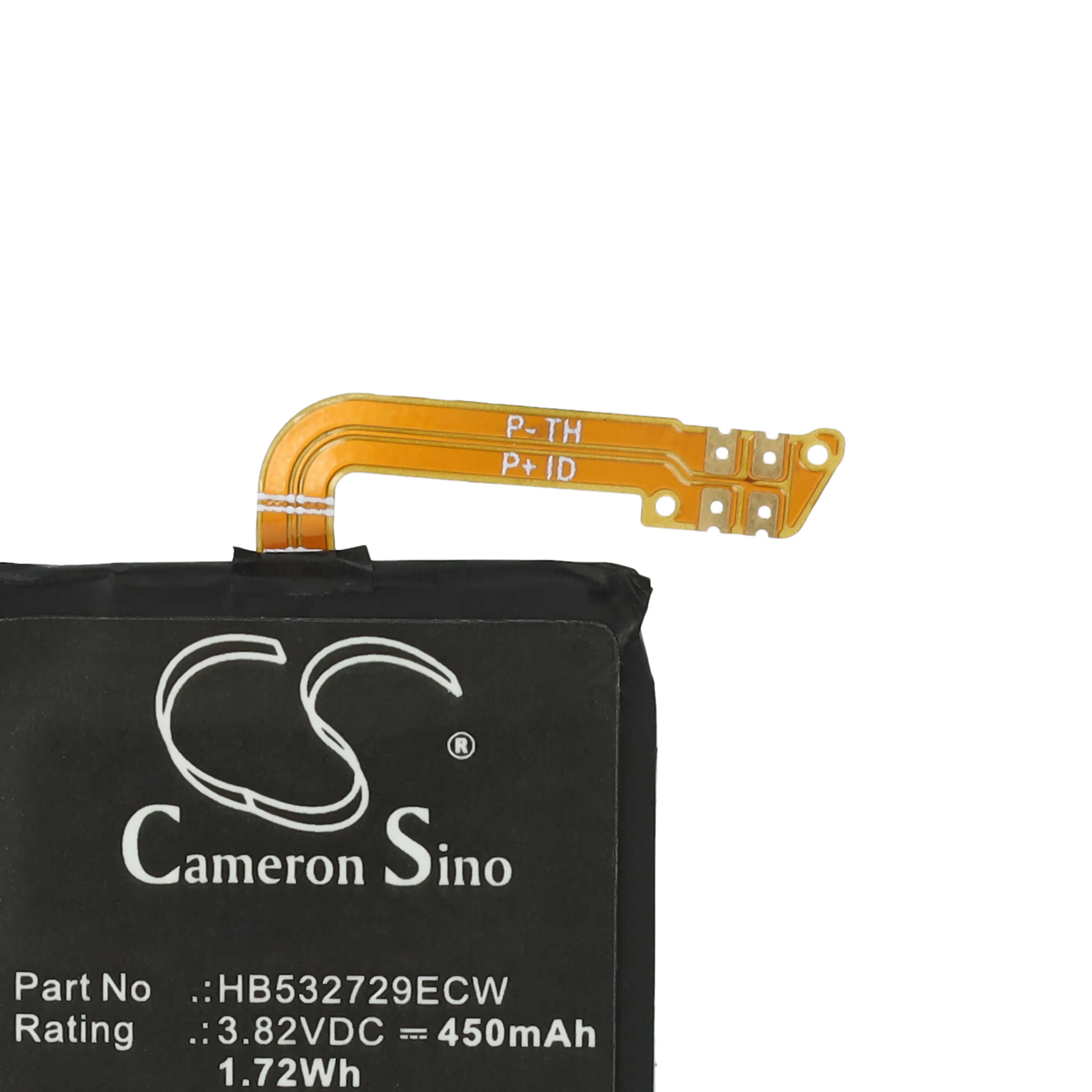 Smartwatch Battery replaces Huawei HB532729ECW - 450 mAh 3.82 V Li-polymer + Tools