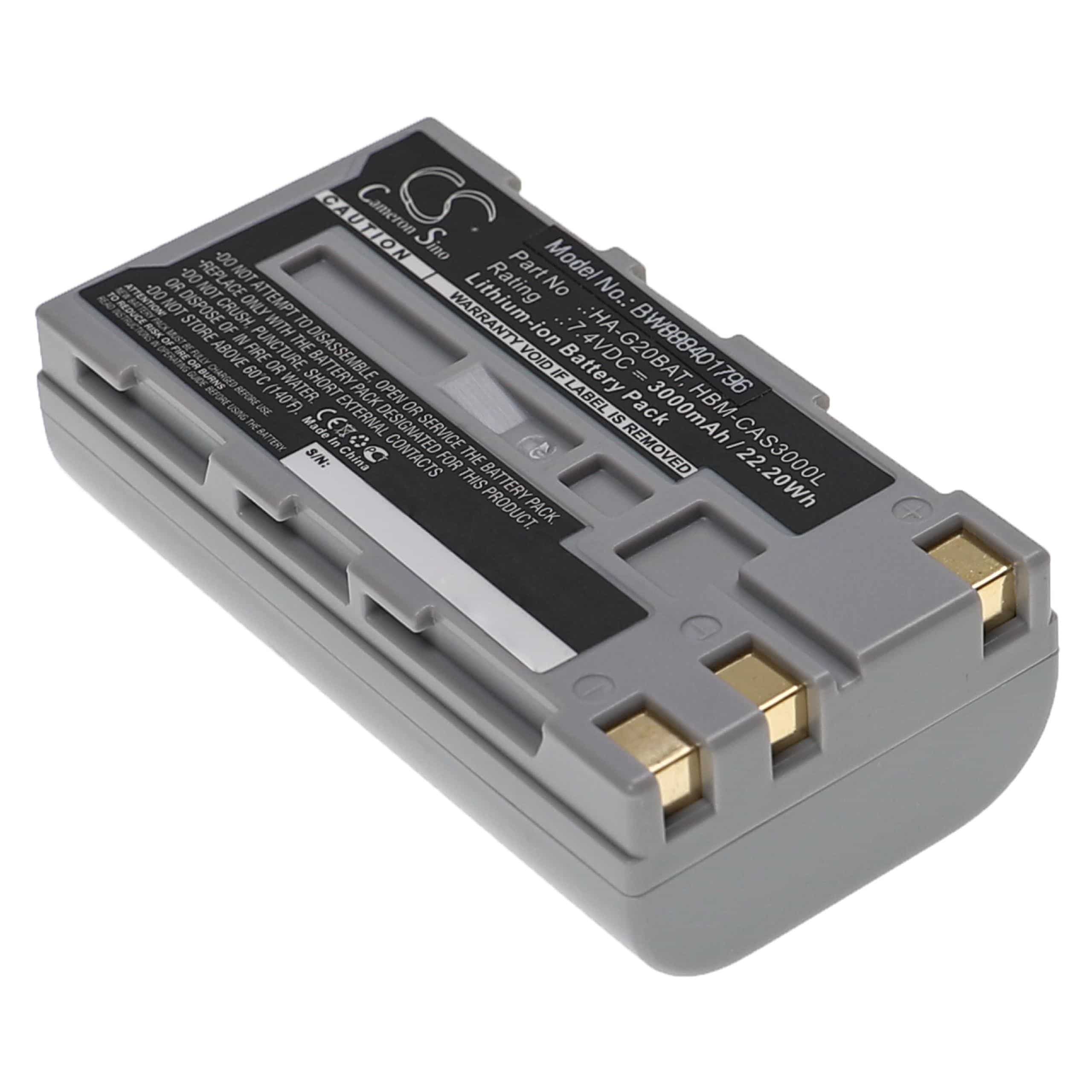 Batteria per lettore di codici a barre, POS sostituisce Casio HA-G20BAT, FJ50L1-G Hioki - 3000mAh 7,4V Li-Ion