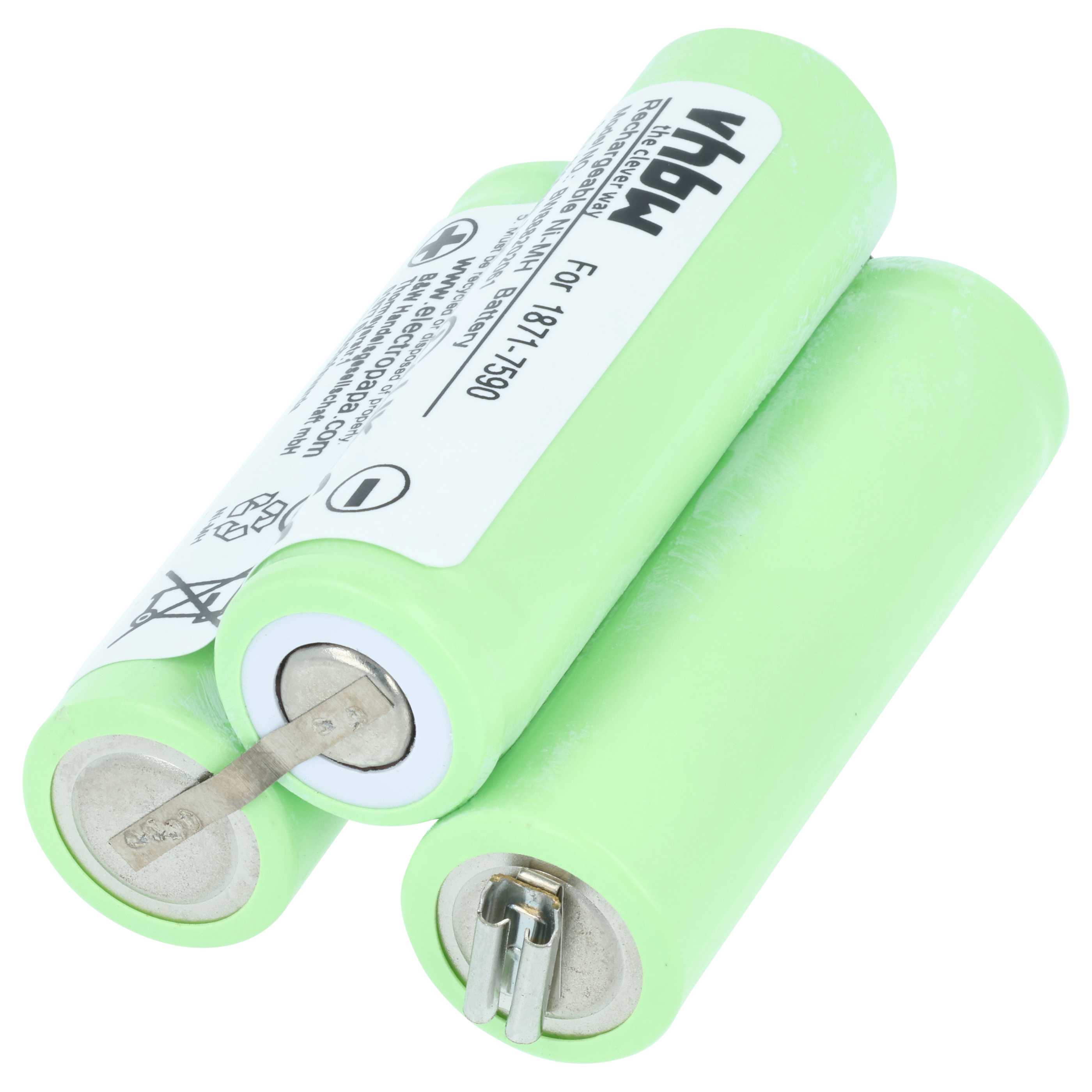 Batterie remplace Moser 1871-7590 tondeuse à cheveux - 2000mAh 3,6V NiMH