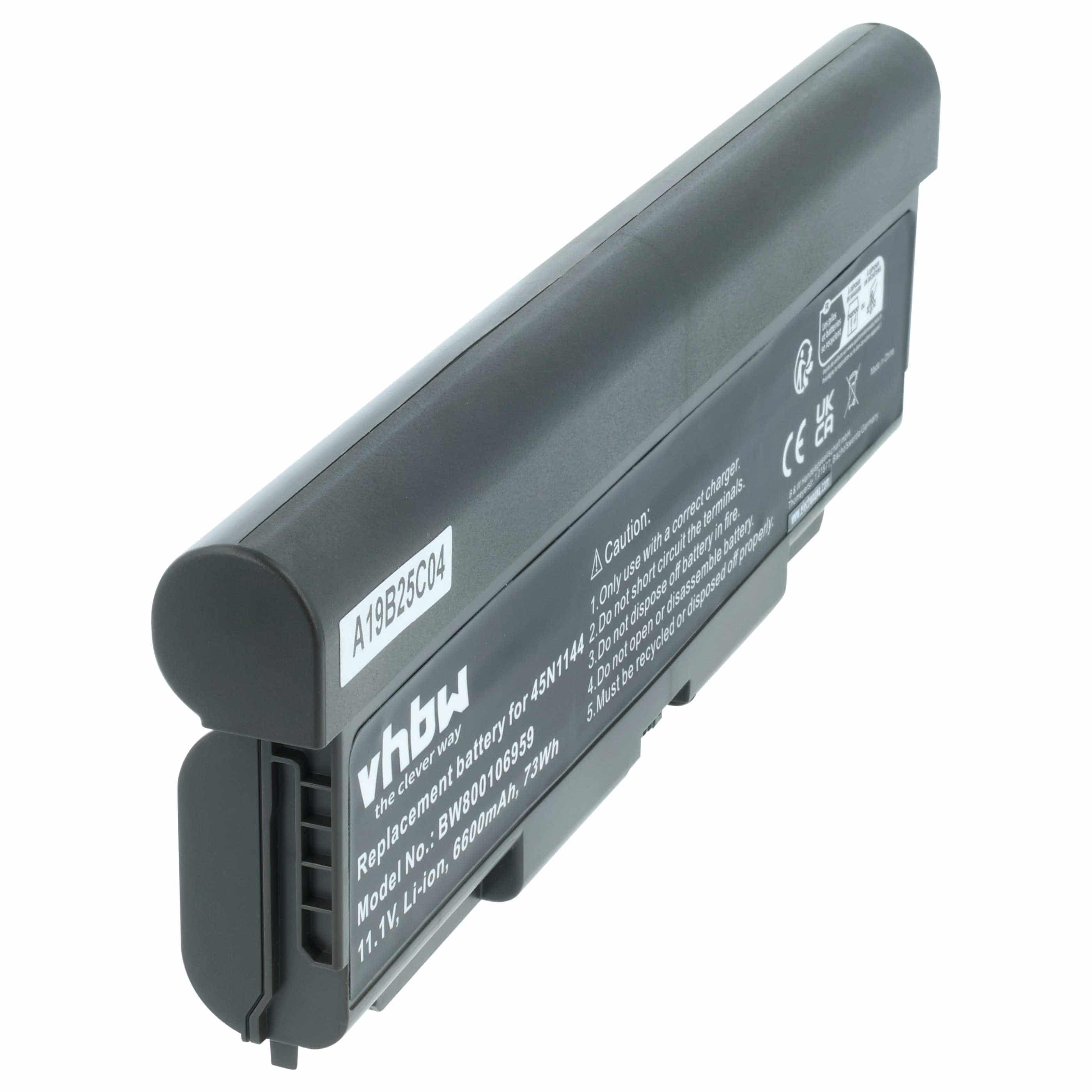 Akumulator do laptopa zamiennik Lenovo 45N1144, 0C52863, 0C52864, 0A36302 - 6600 mAh 11,1 V Li-Ion, czarny
