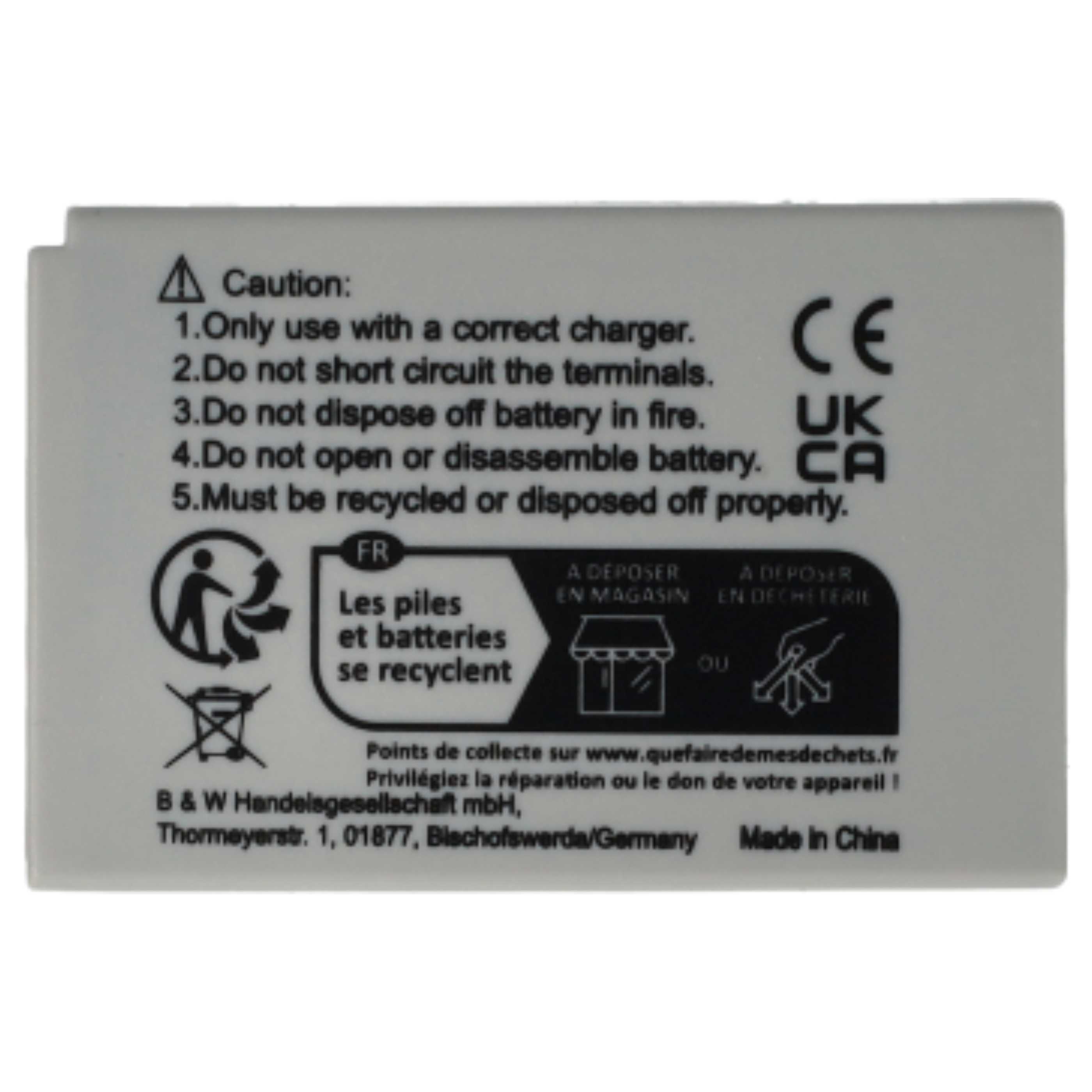 Videocamera 3x Battery replaces Sanyo DB-L40AU, DB-L40 - 800 mAh 3.7 V Li-Ion