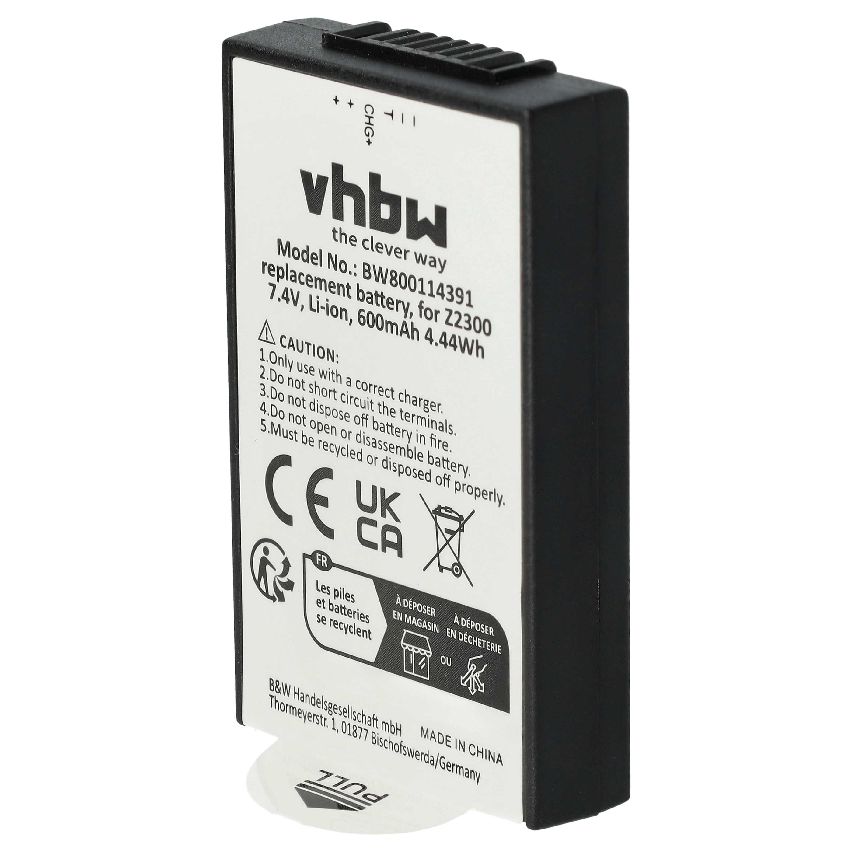 2x Battery suitable for Polaroid Z2300, Z230E - 600mAh, 7.4V, Li-Ion