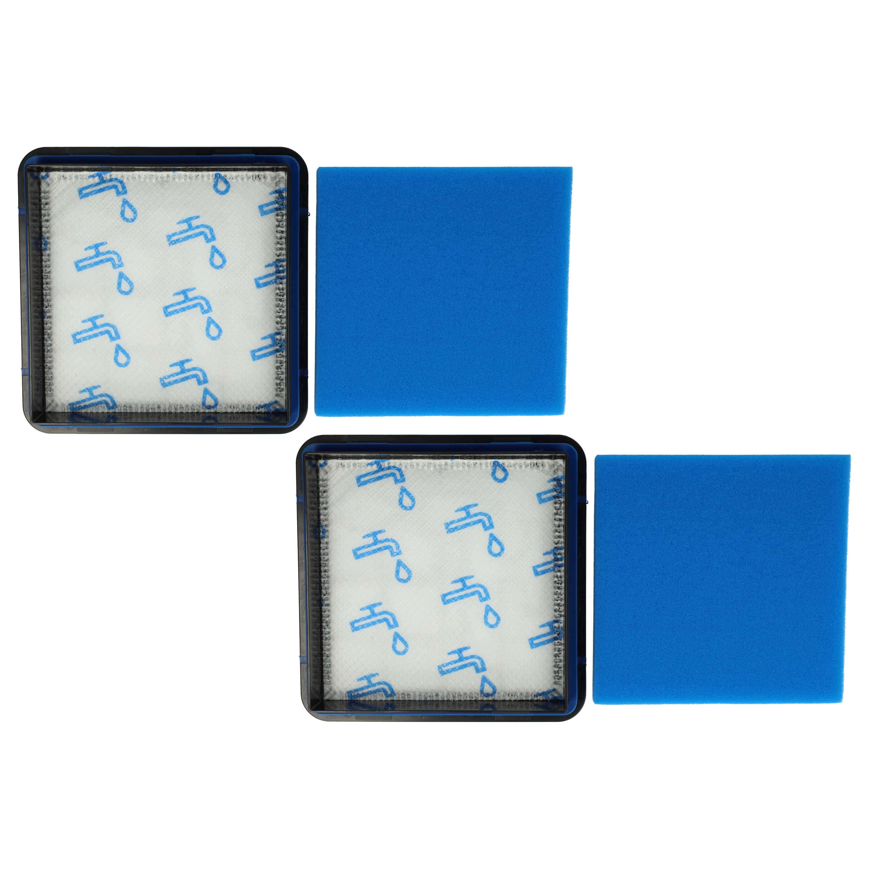 2x Filter Set replaces Philips 432200494471 for Philips Vacuum Cleaner - Vacuum Cleaner Filter Set