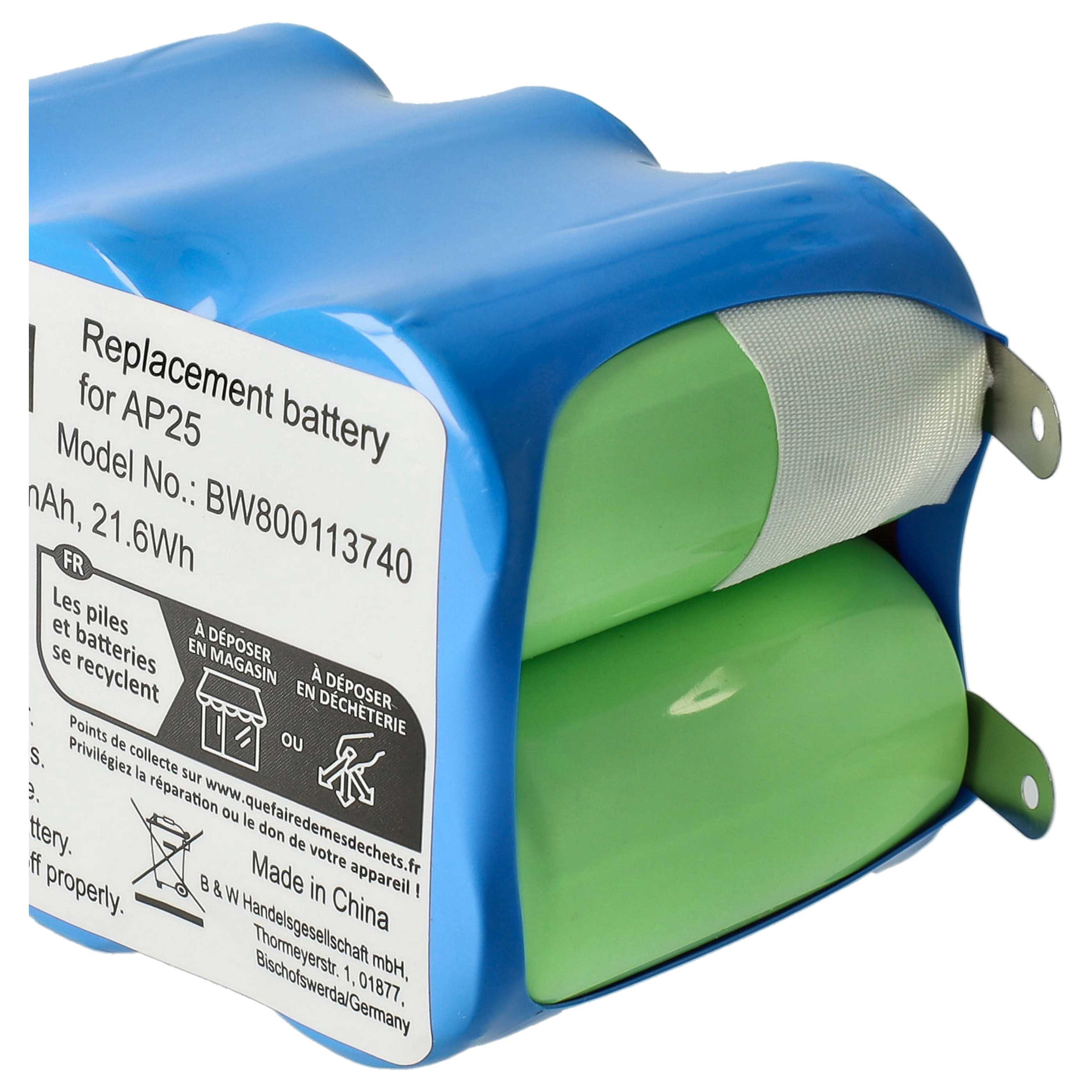 2x Batteria sostituisce Pellenc AP25 per attrezzo - 3Ah 7,2V NiMH