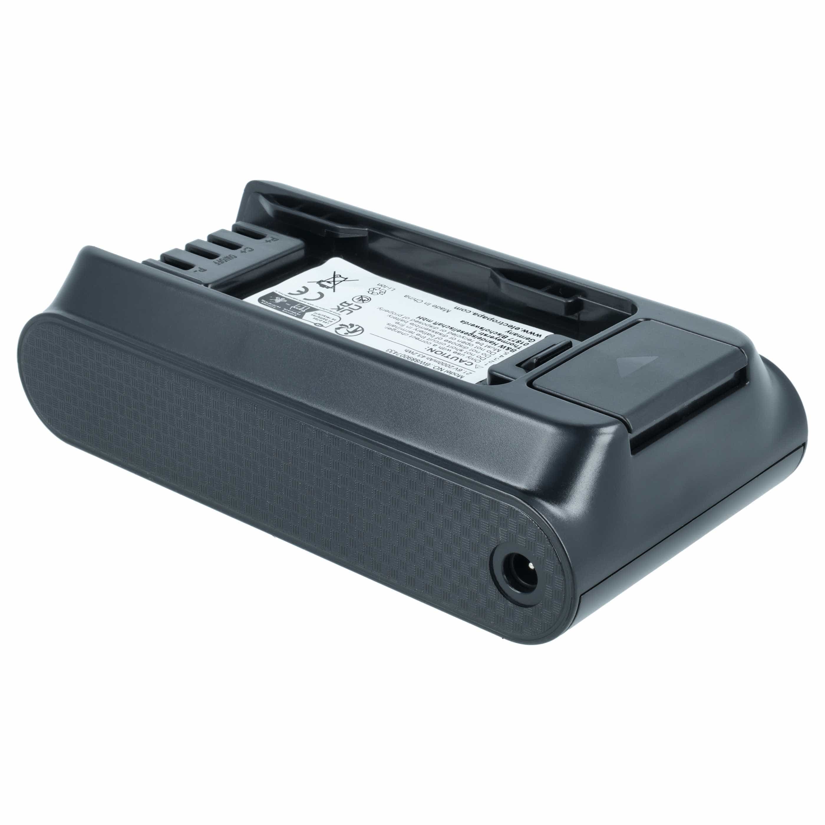 Battery replaces Shark XBTR625KSLN, XBTR625KSLEU, XBTR625KDC, XBTR625 for Shark 2000mAh, 21.6V, Li-Ion