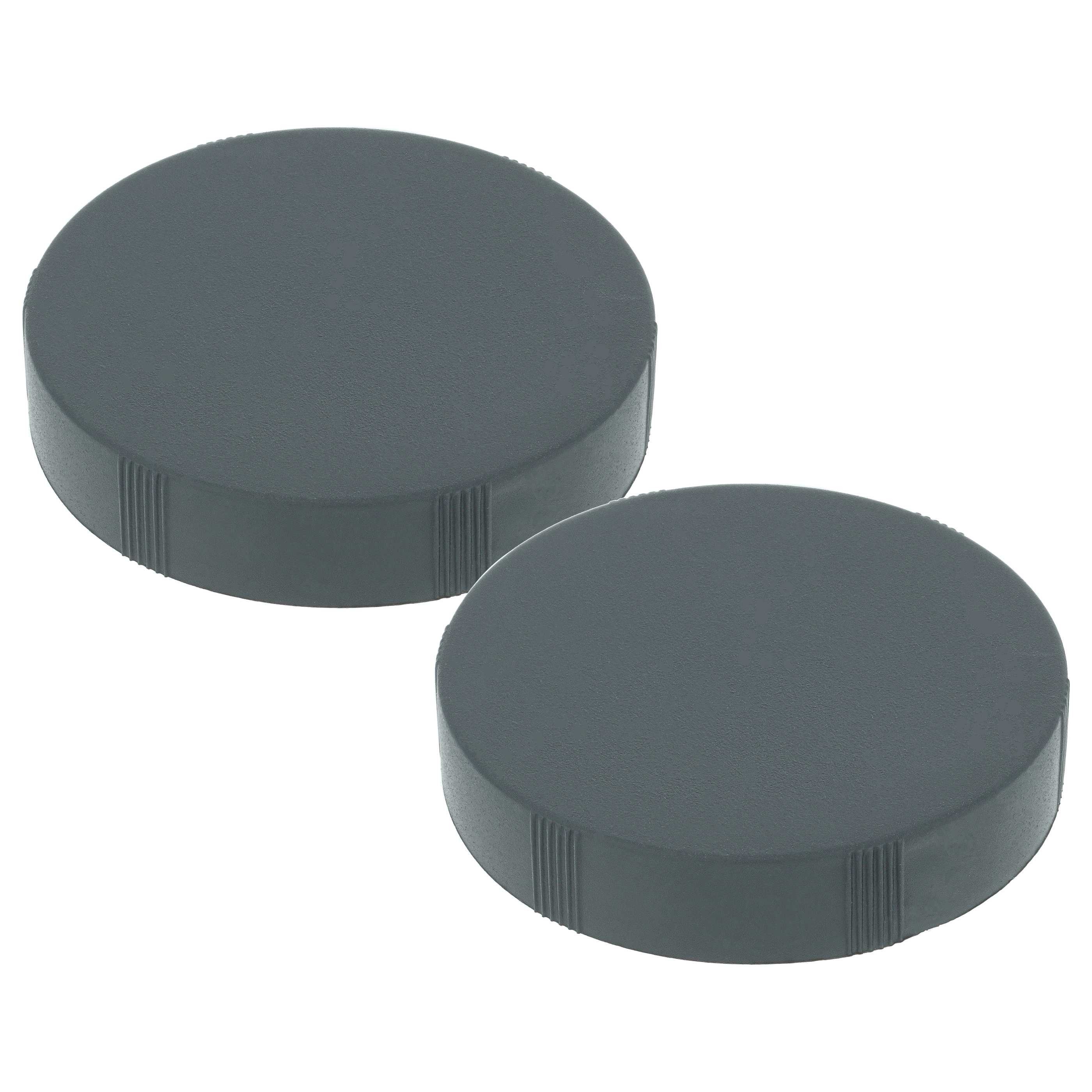2x Capuchons d'objectif pour occulaire de jumelles avec 39 mm de diamètre - noir, encastrable
