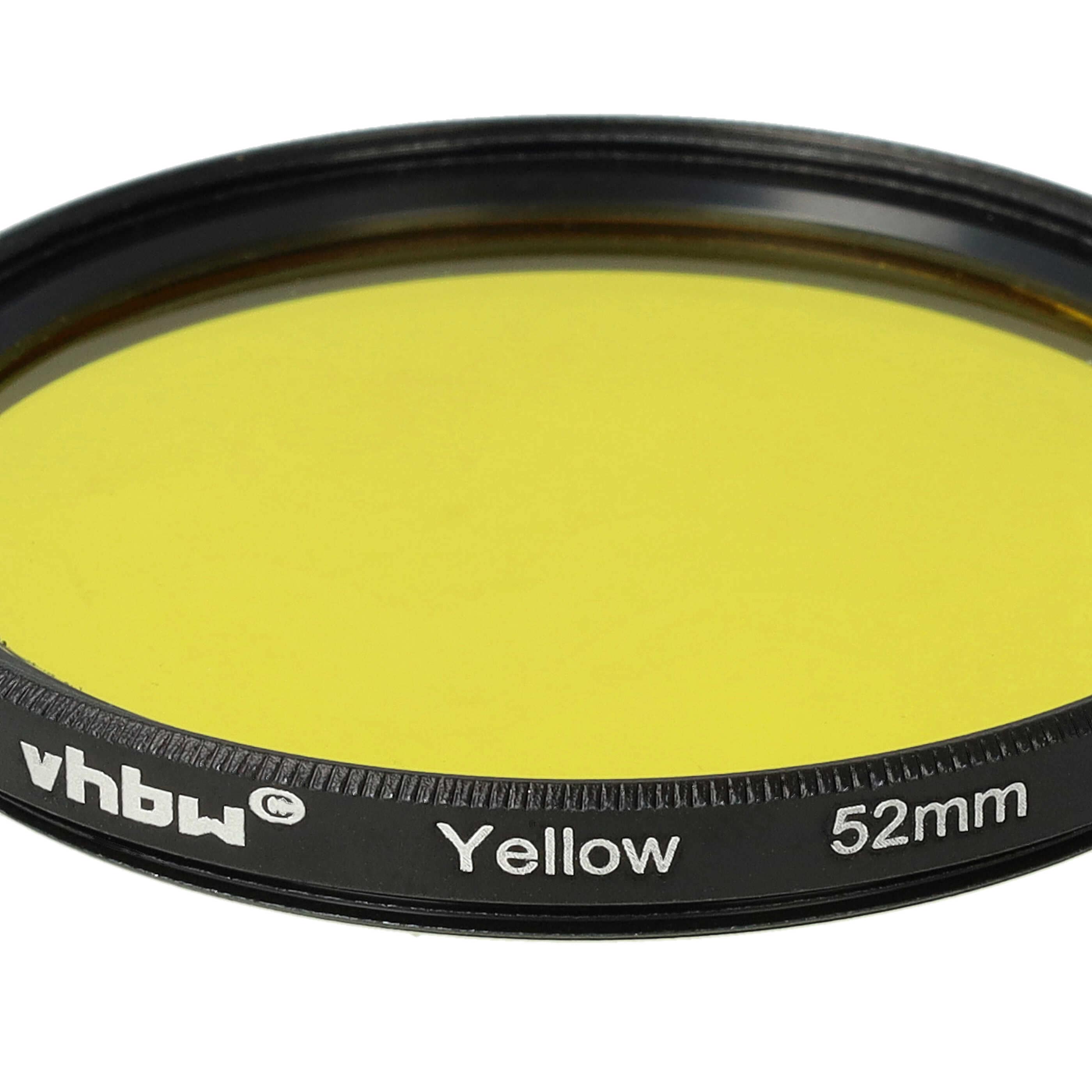 Filtro de color para objetivo de cámara con rosca de filtro de 52 mm - Filtro amarillo