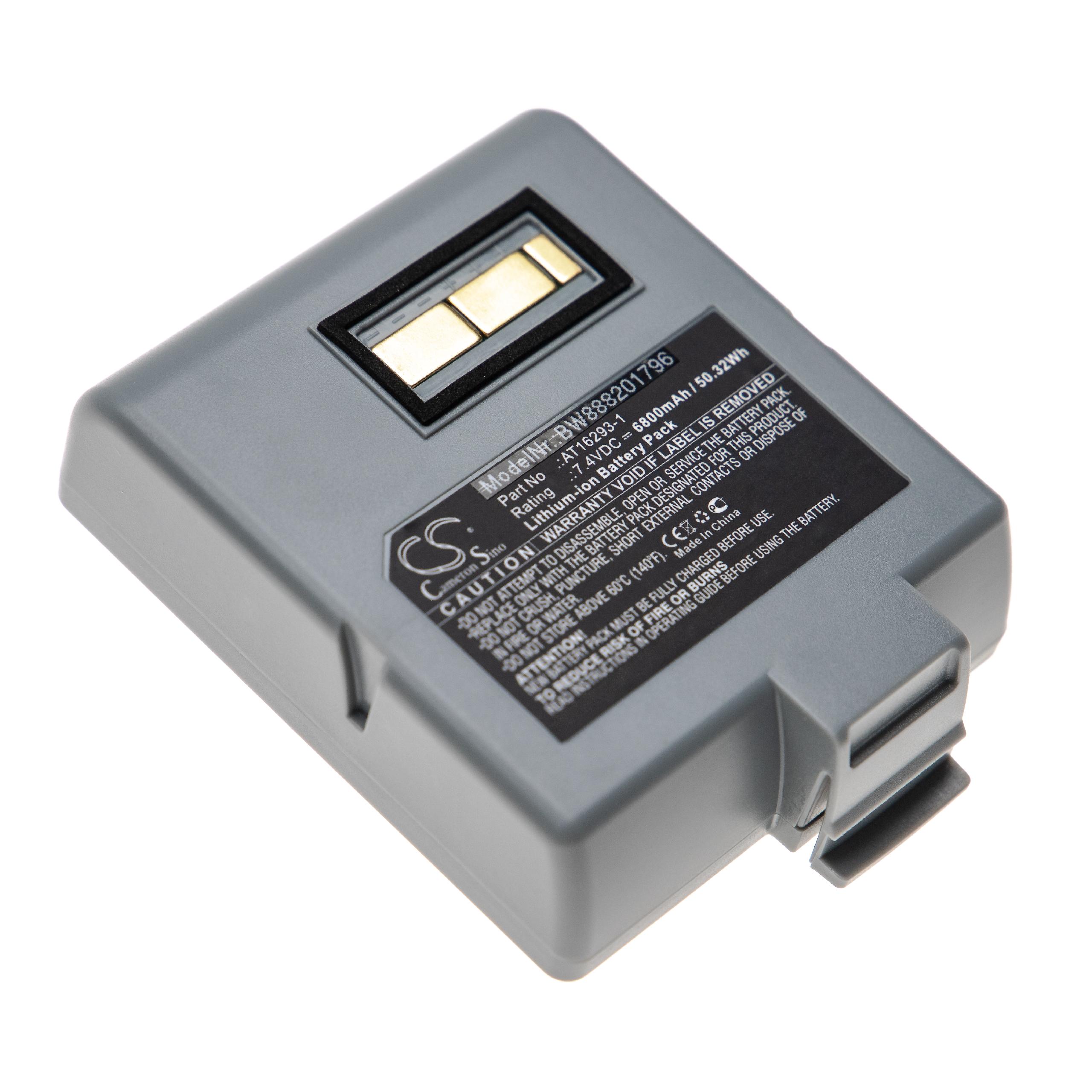 Batterie remplace Zebra AT16293-1 pour imprimante - 6800mAh 7,4V Li-ion