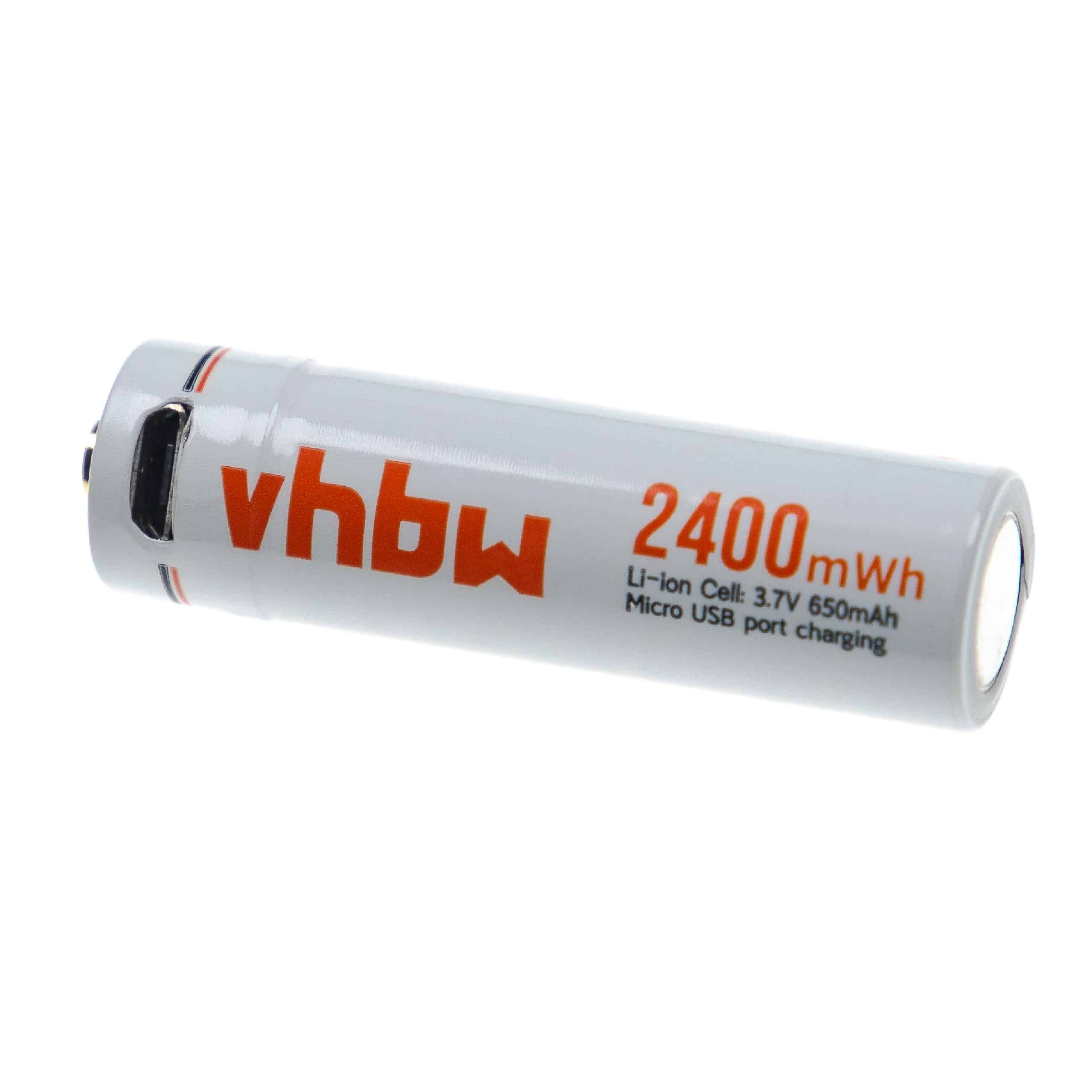 Celda batería - Con conector USB micro, 650 mAh, 3,7 V, Li-Ion