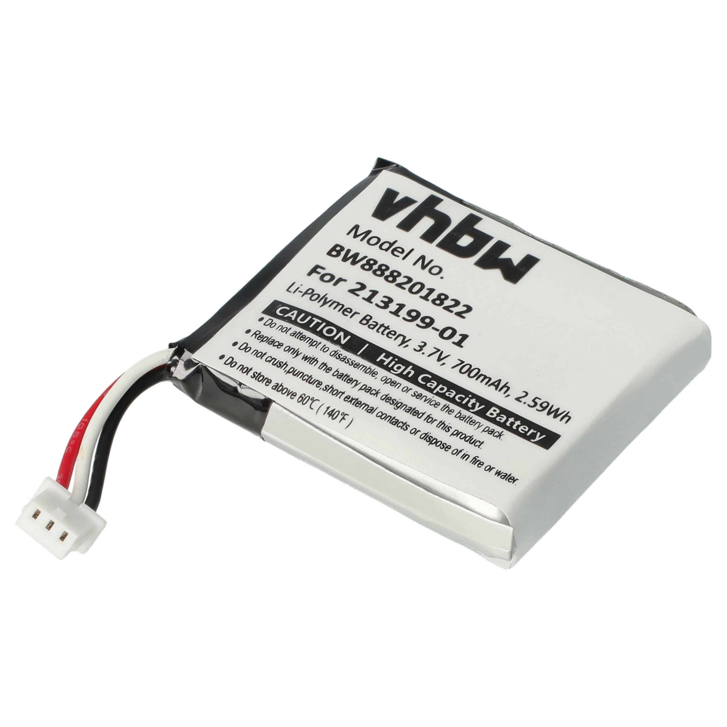 2x Akumulator do słuchawek bezprzewodowych zamiennik Plantronics 203055-01, 203035-01 - 650 mAh 3,7 V LiPo