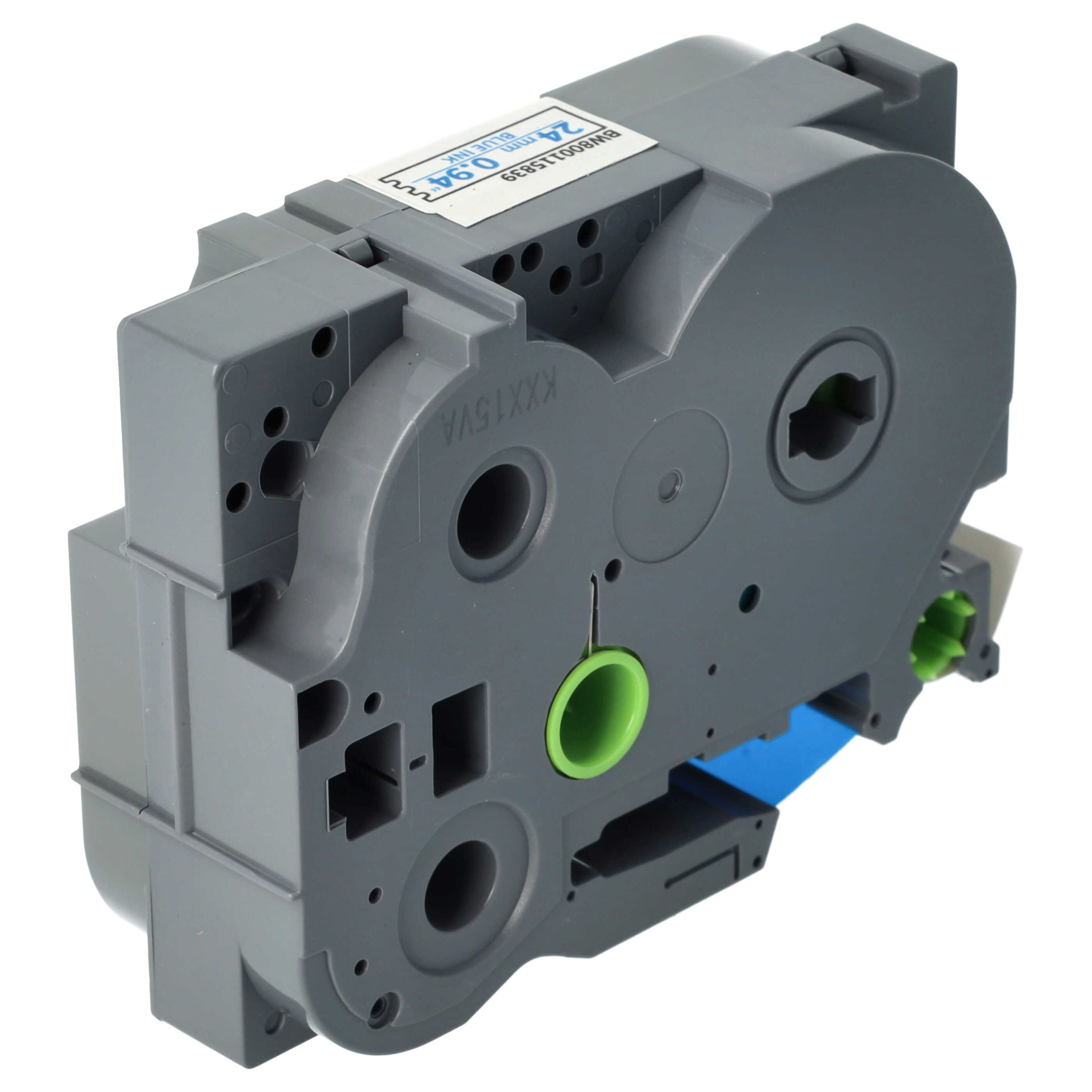 Label Tape replaces Brother TZE-FX253 - 24 mm Blue to White, Flexible