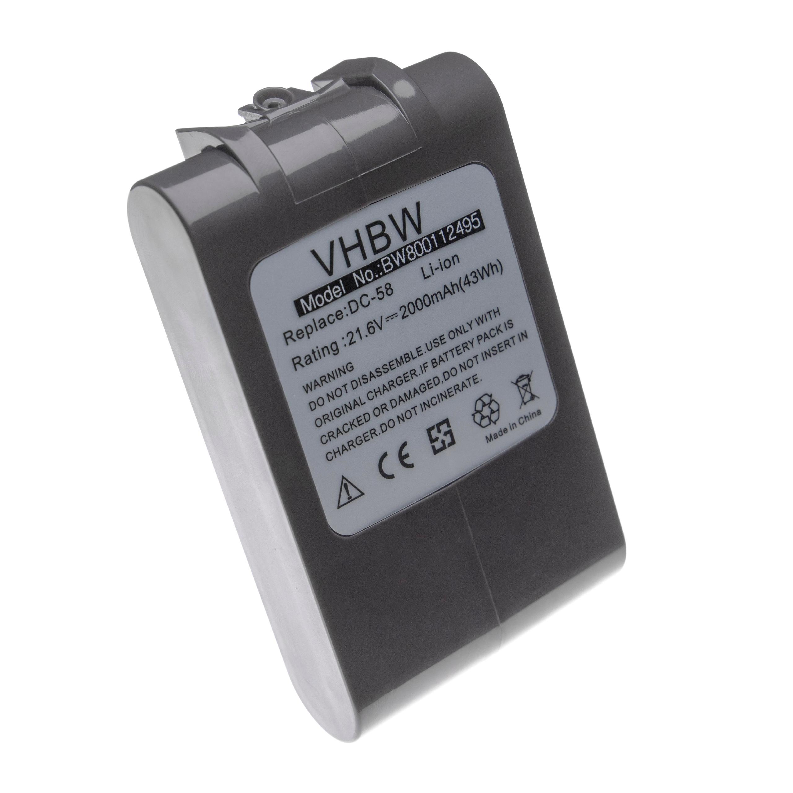 Batterie remplace Dyson 965874-01, 965874-03, 967810-02, 967810-03 pour aspirateur - 2000mAh 21,6V Li-ion