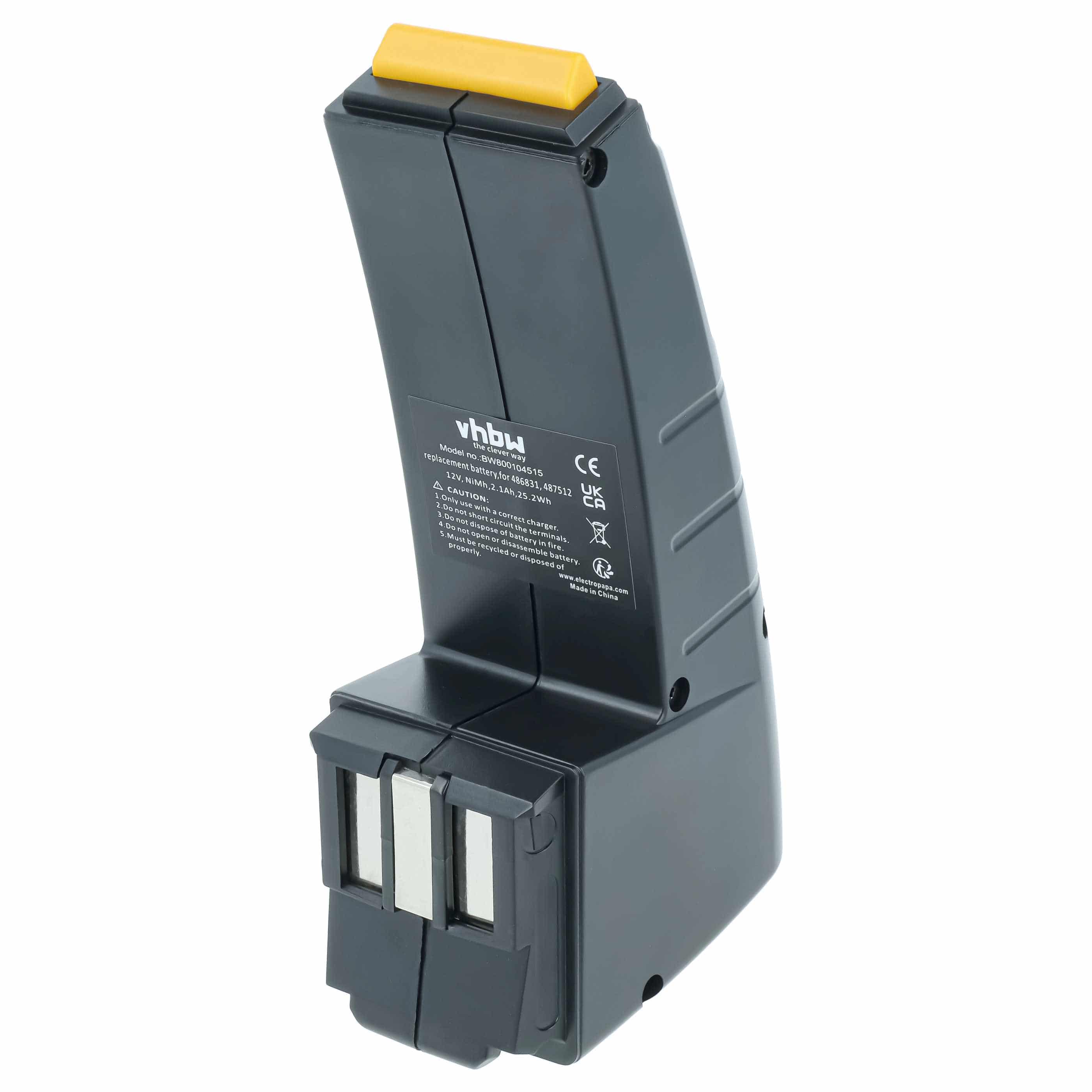 Battery replaces Festo Festool 487512, 486831, 488438, 487701 Electric Power Tool - 2100 mAh, 12 V, NiMH