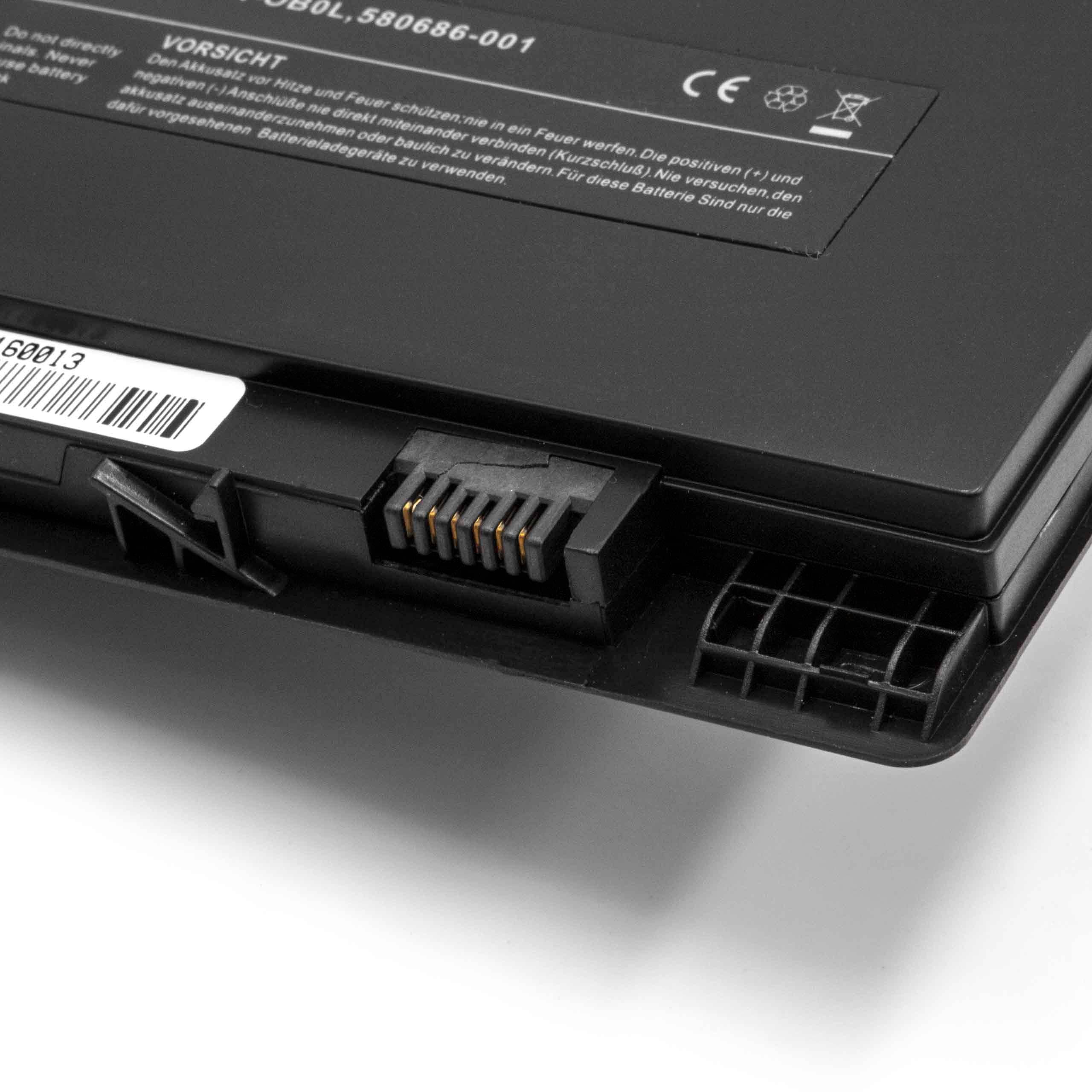 Batterie remplace HSTNN-OB0L pour ordinateur portable - 5200mAh 11,1V Li-polymère, noir