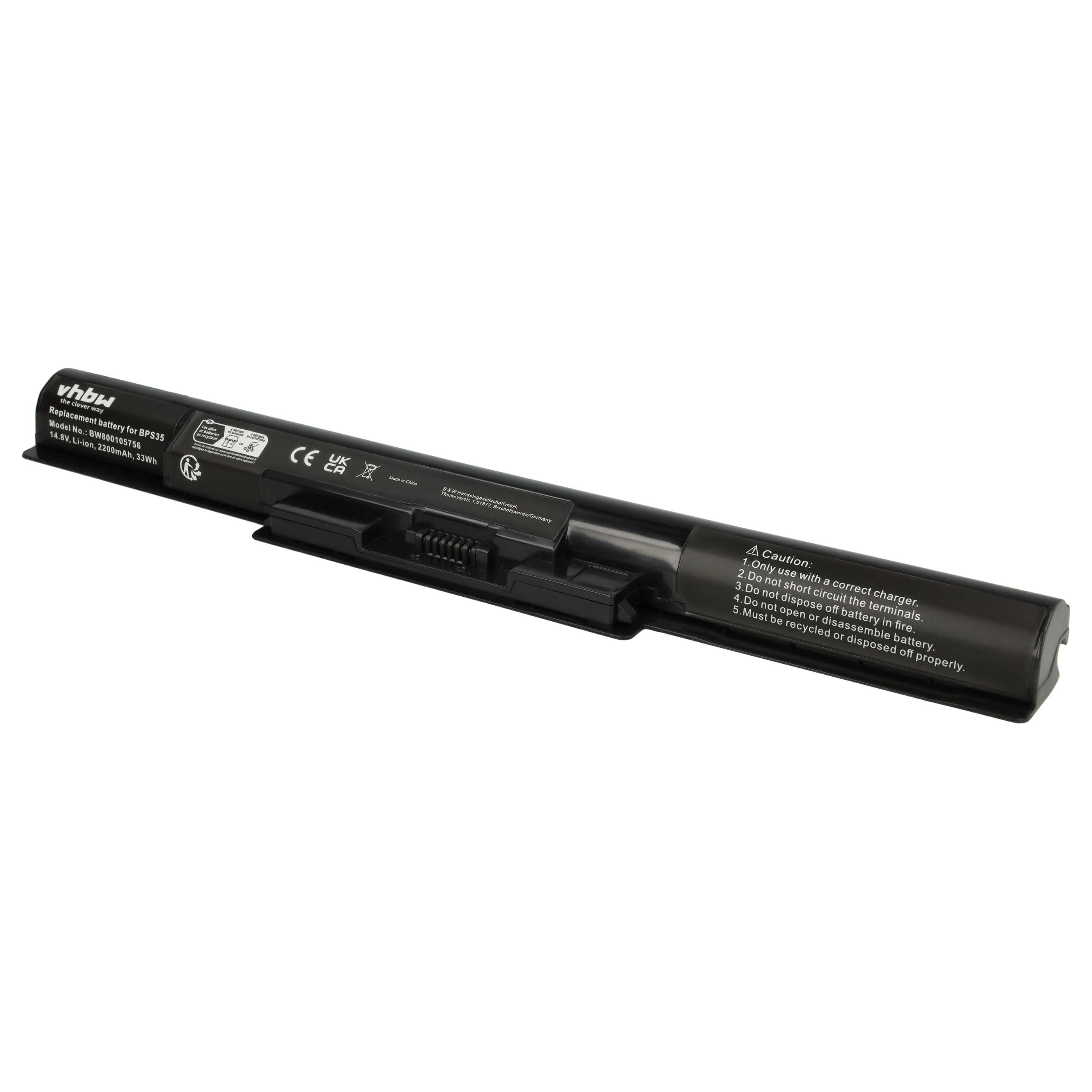 Akumulator do laptopa zamiennik Sony VGP-BPS35A, VGP-BPS35 - 2200 mAh 14,8 V Li-Ion, czarny