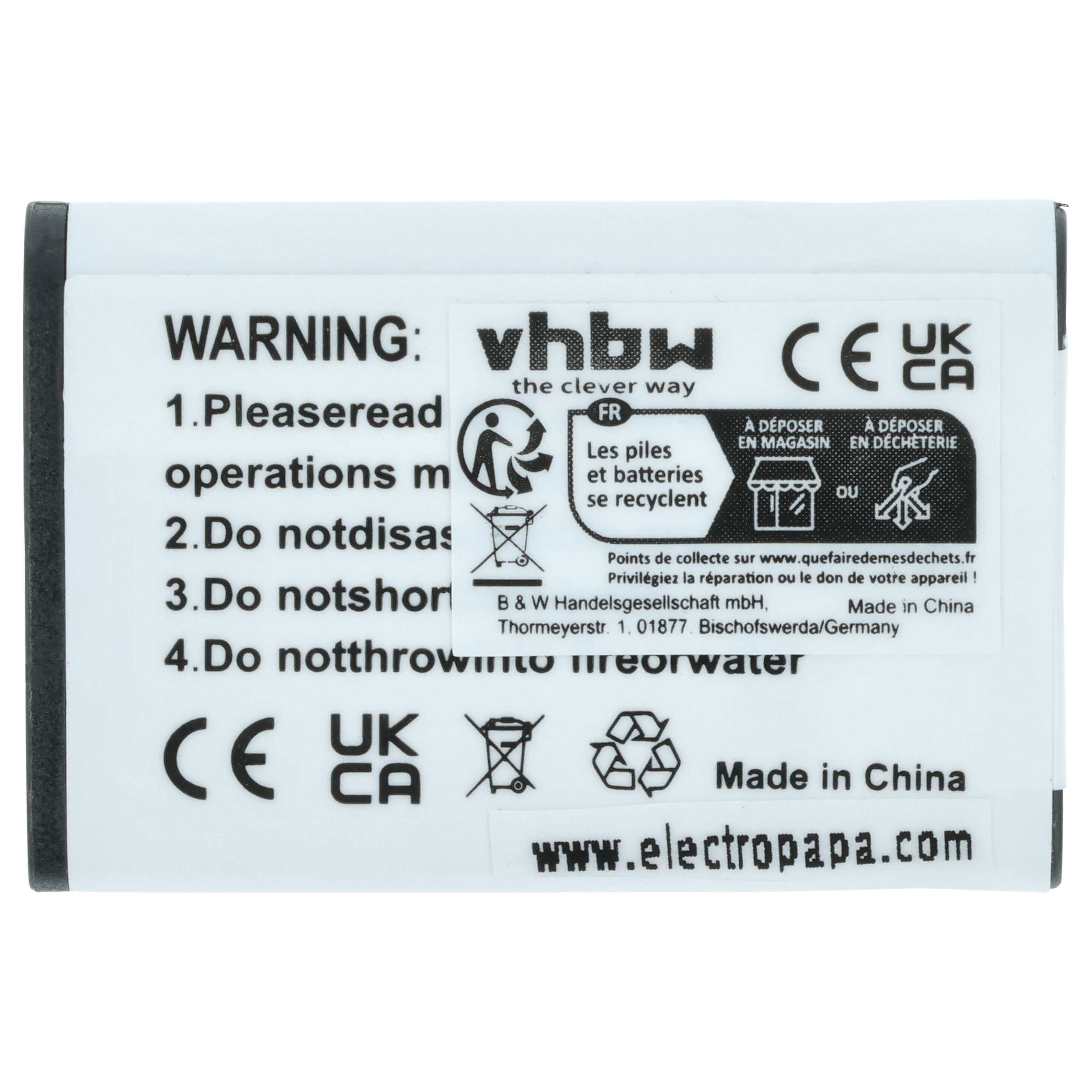 Batteria sostituisce Nikon EN-EL11 per fotocamera - 450mAh 3,6V Li-Ion