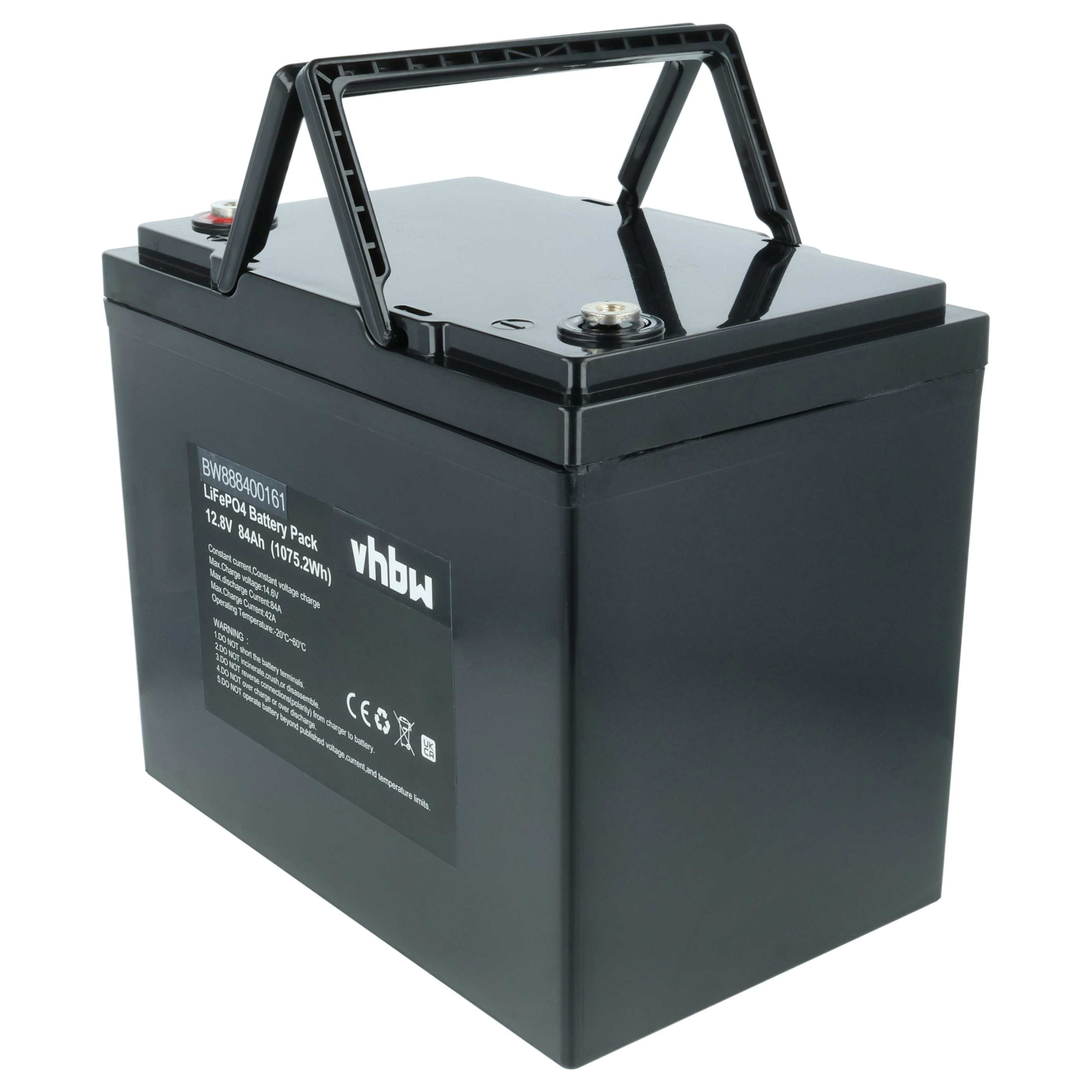 Batteria per camper, barca, camping, roulotte, impianto solare - 84Ah 12,8V LiFePO4