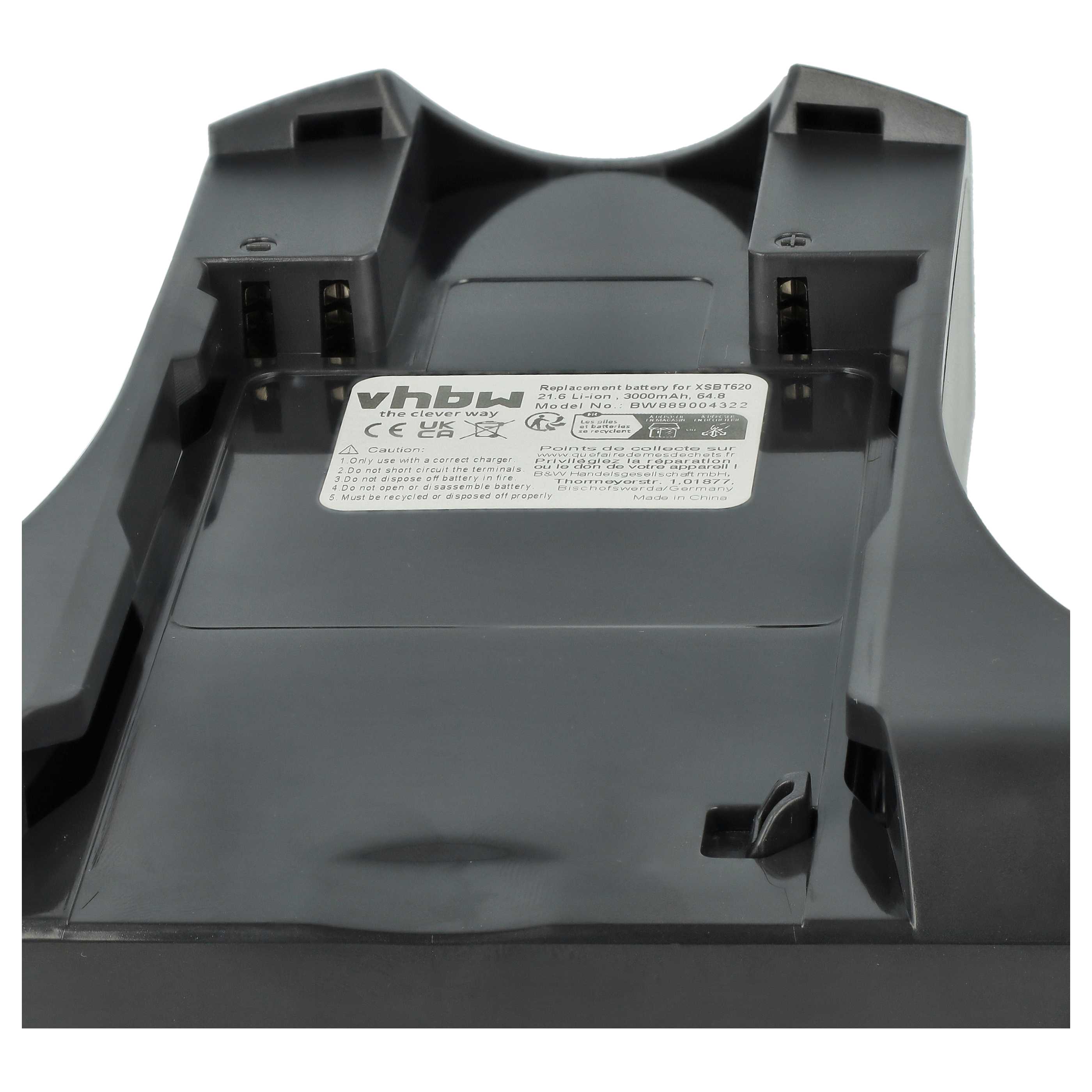Battery replaces XSBT620 for Shark 3000mAh, 21.6V, Li-Ion