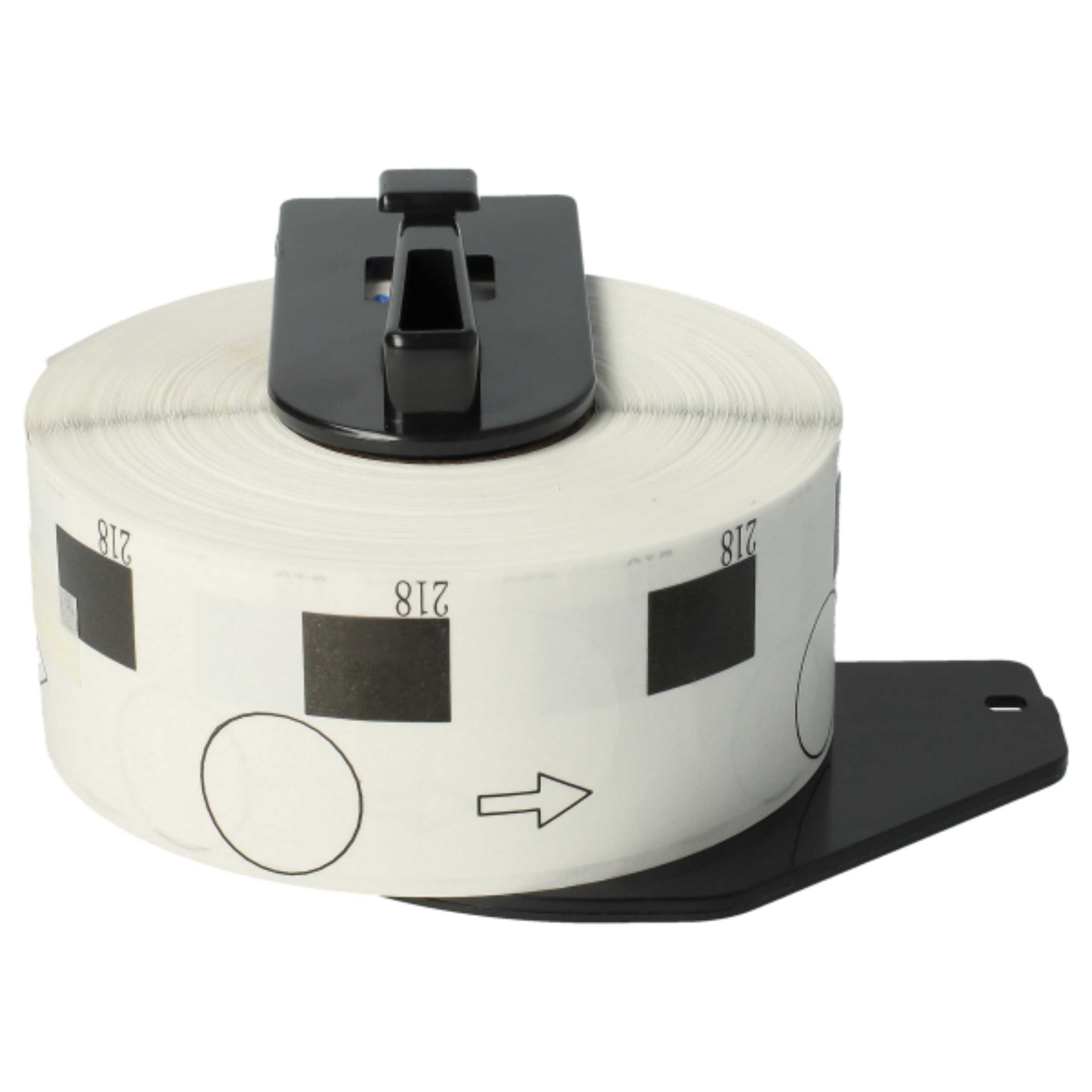 5x Label Roll replaces Brother DK-11218 Labeller - Premium 24 mm + Holder
