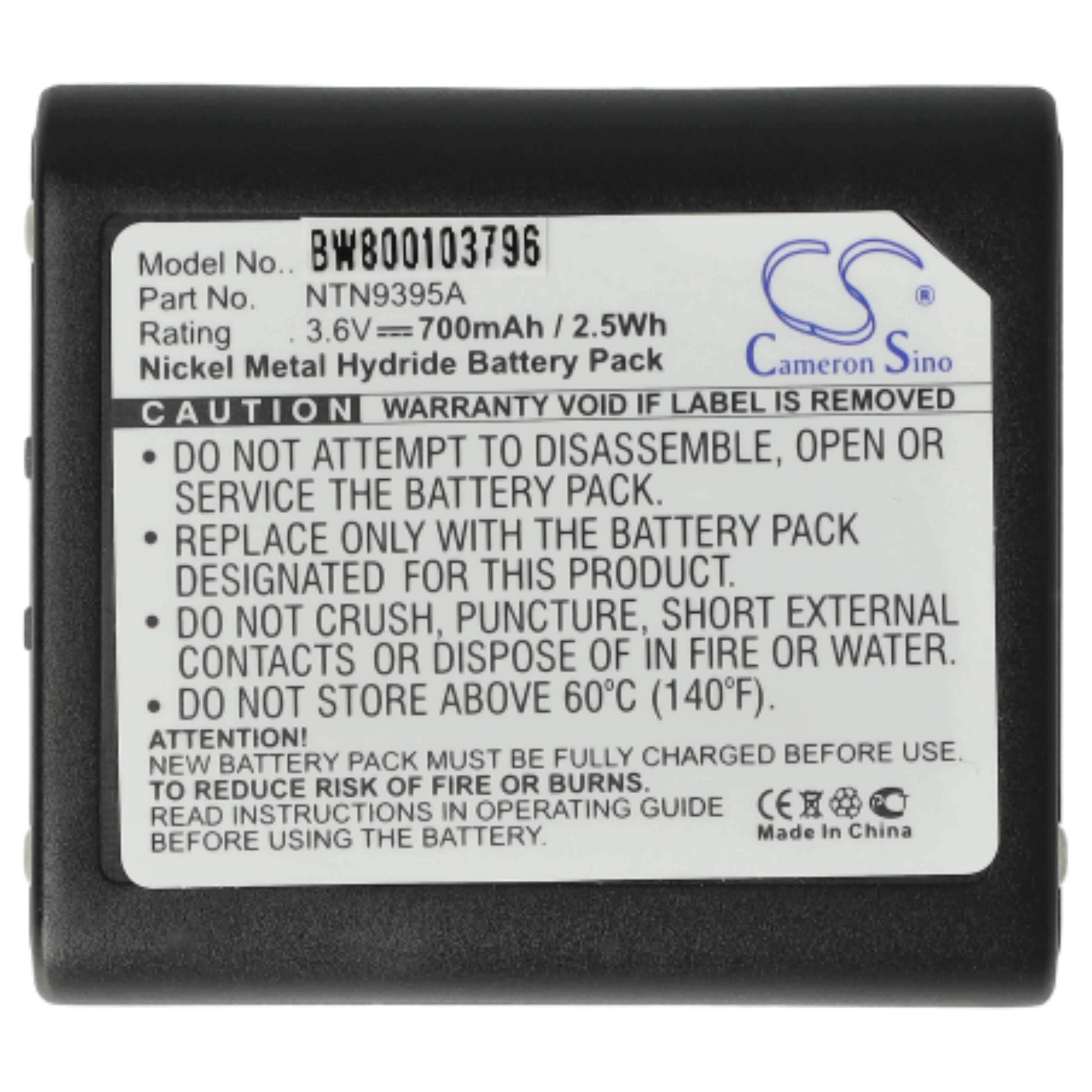 Radio 2x Battery replaces Motorola 1532, 56315, AP-4002H, 56318, AP-4002, 4002A, 53615 - 700 mAh 3.6 V NiMH