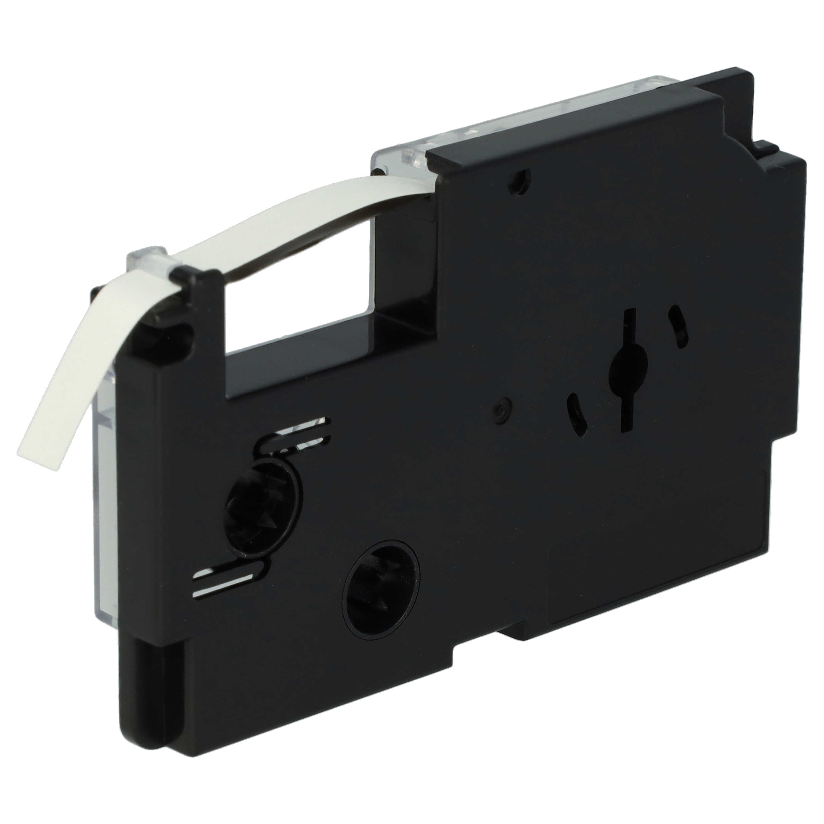50x Label Tape replaces Casio XR-6WE1, XR-6WE - 6 mm Black to White