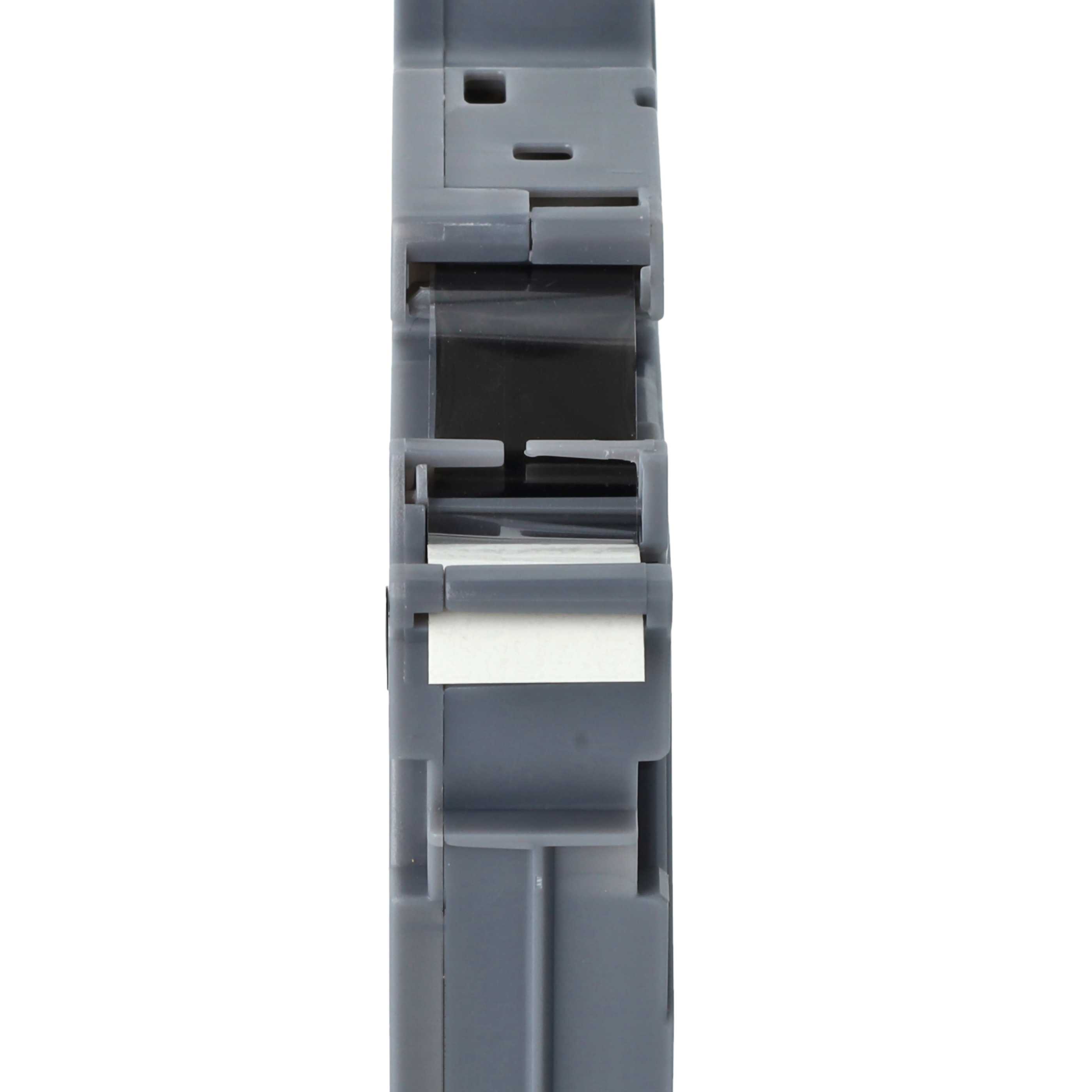 5x Label Tape replaces Brother TZE-SE3, TZ-SE3 - 12 mm Black to White