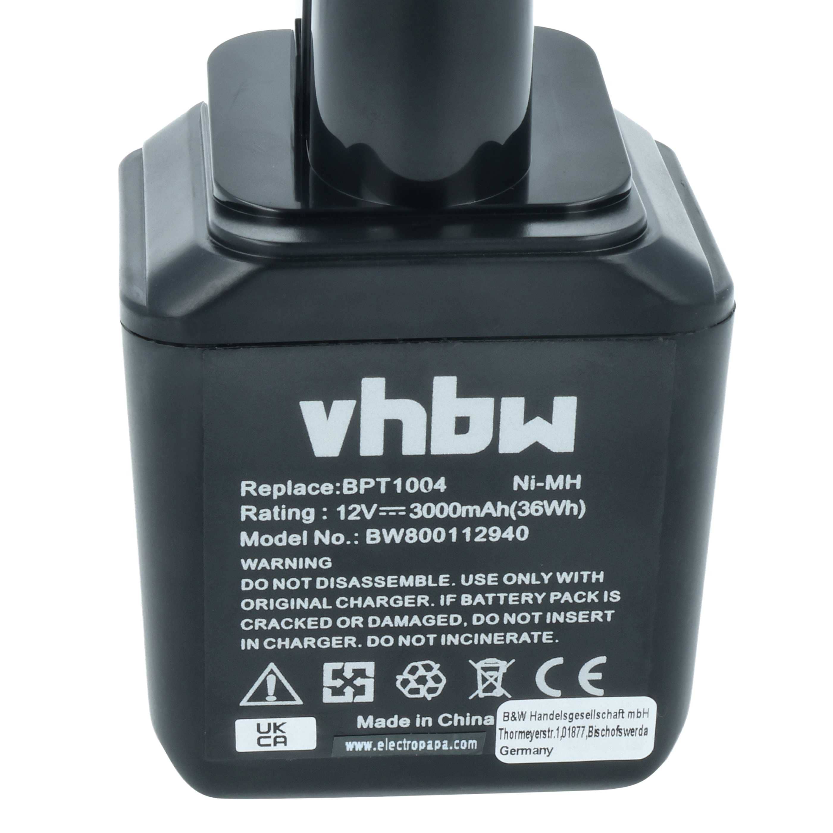 2x Battery replaces Bosch 2 607 335 180, 2 607 335 021 Electric Power Tool - 3000 mAh, 12 V, NiMH