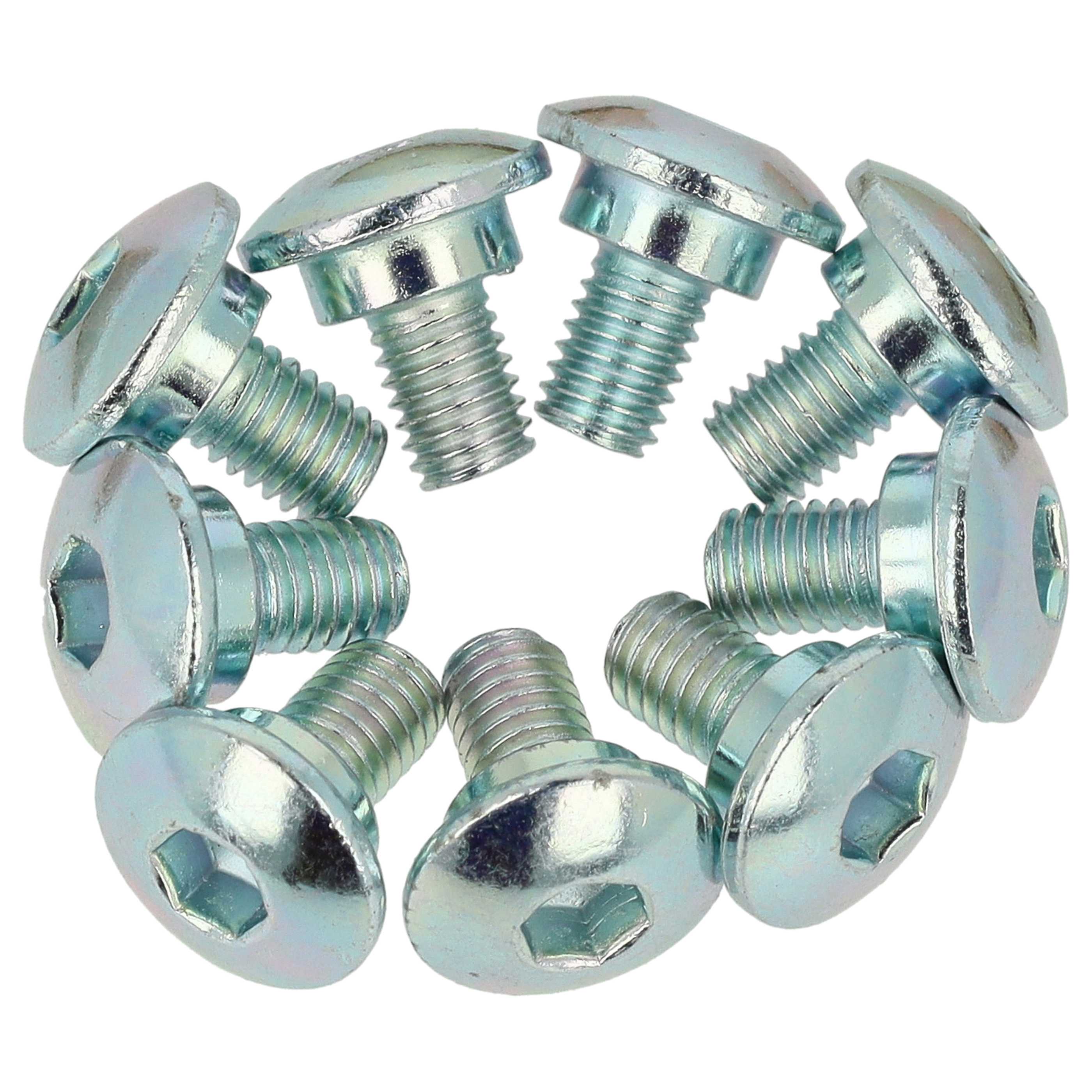 9x Lames remplace Worx WA0176 pour tondeuse – Couteaux acier (revêtement en titane), Silber Gold