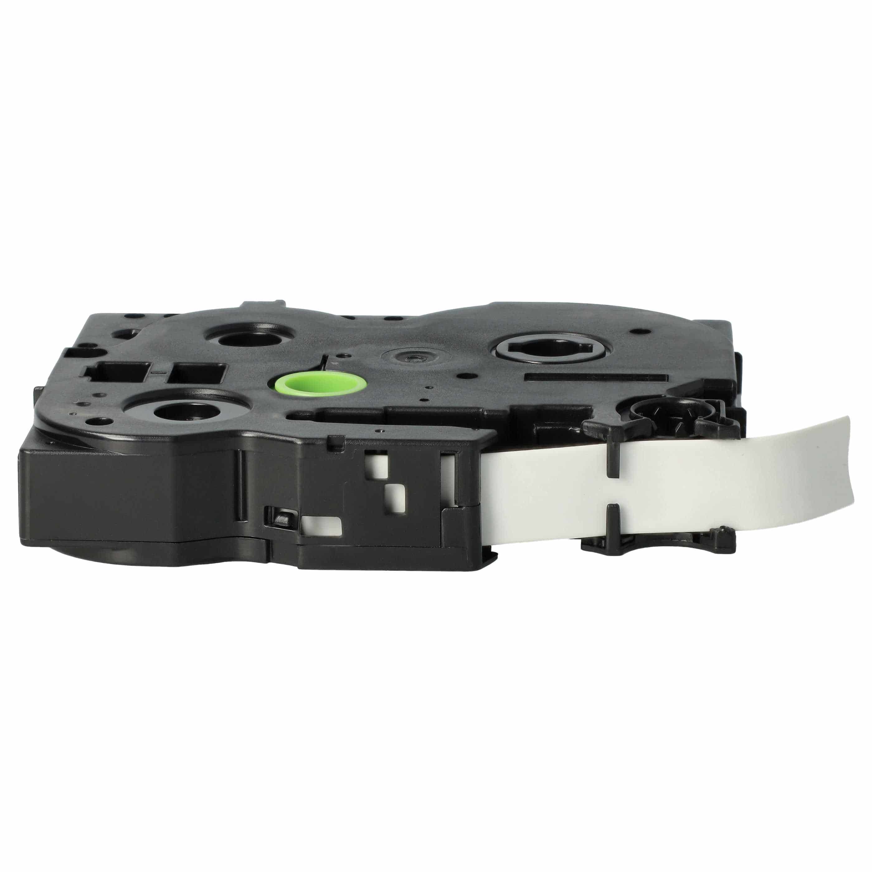 5x Label Tape replaces Brother HSE-231 - 11.7 mm Black to White, Heat Shrink Tape, 11.7 mm