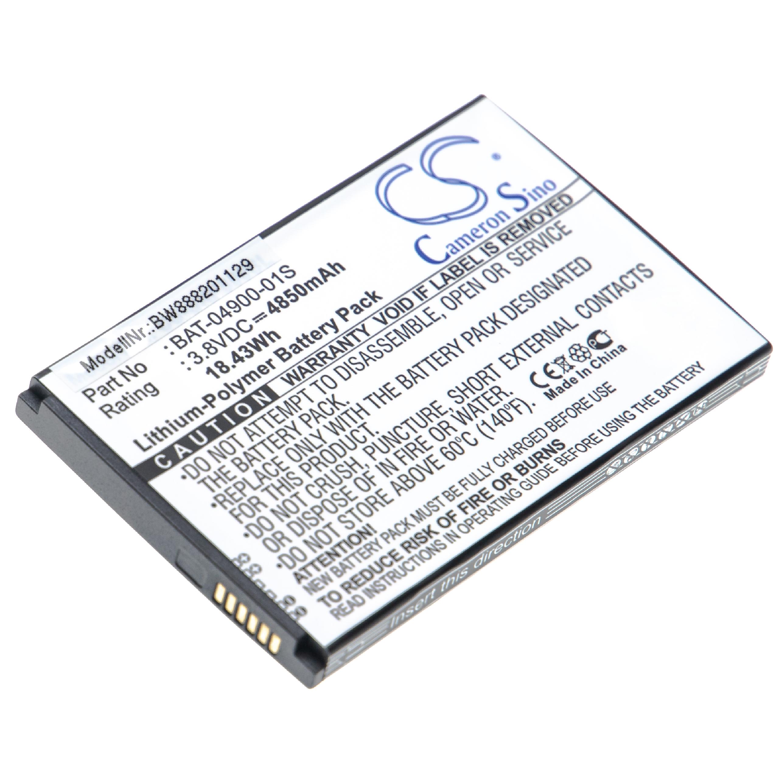 Batterie remplace Sonim BAT-04900-01S pour téléphone portable - 4850mAh, 3,8V, Li-polymère