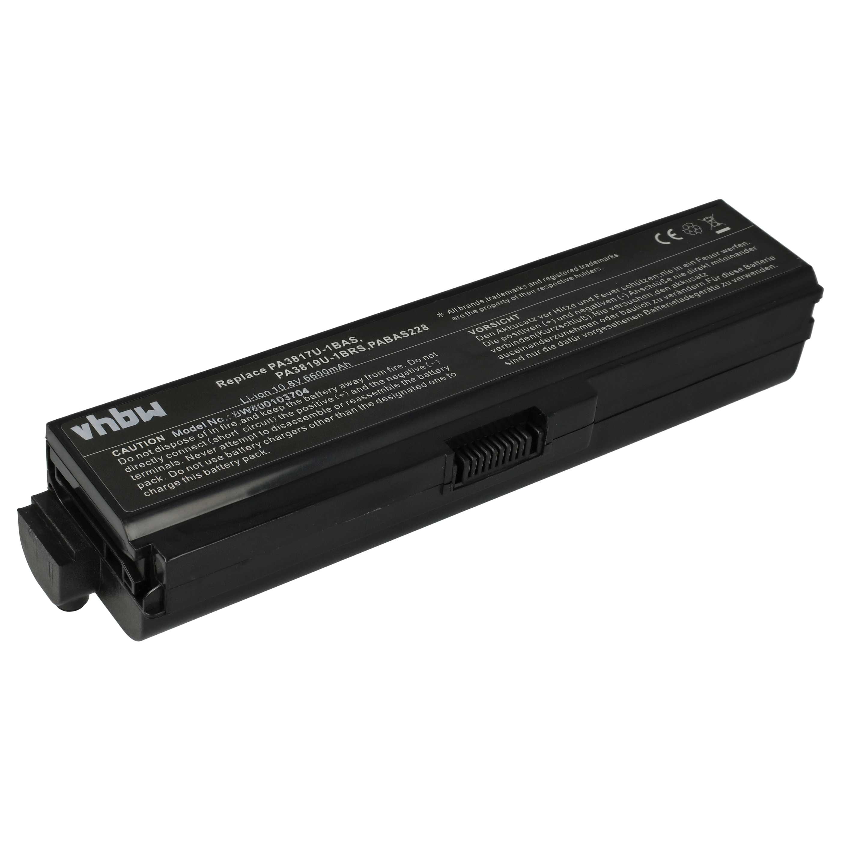 Akumulator do laptopa zamiennik Toshiba PA3817U-1BRS, PA3817U-1BAS - 6600 mAh 11,1 V Li-Ion, czarny