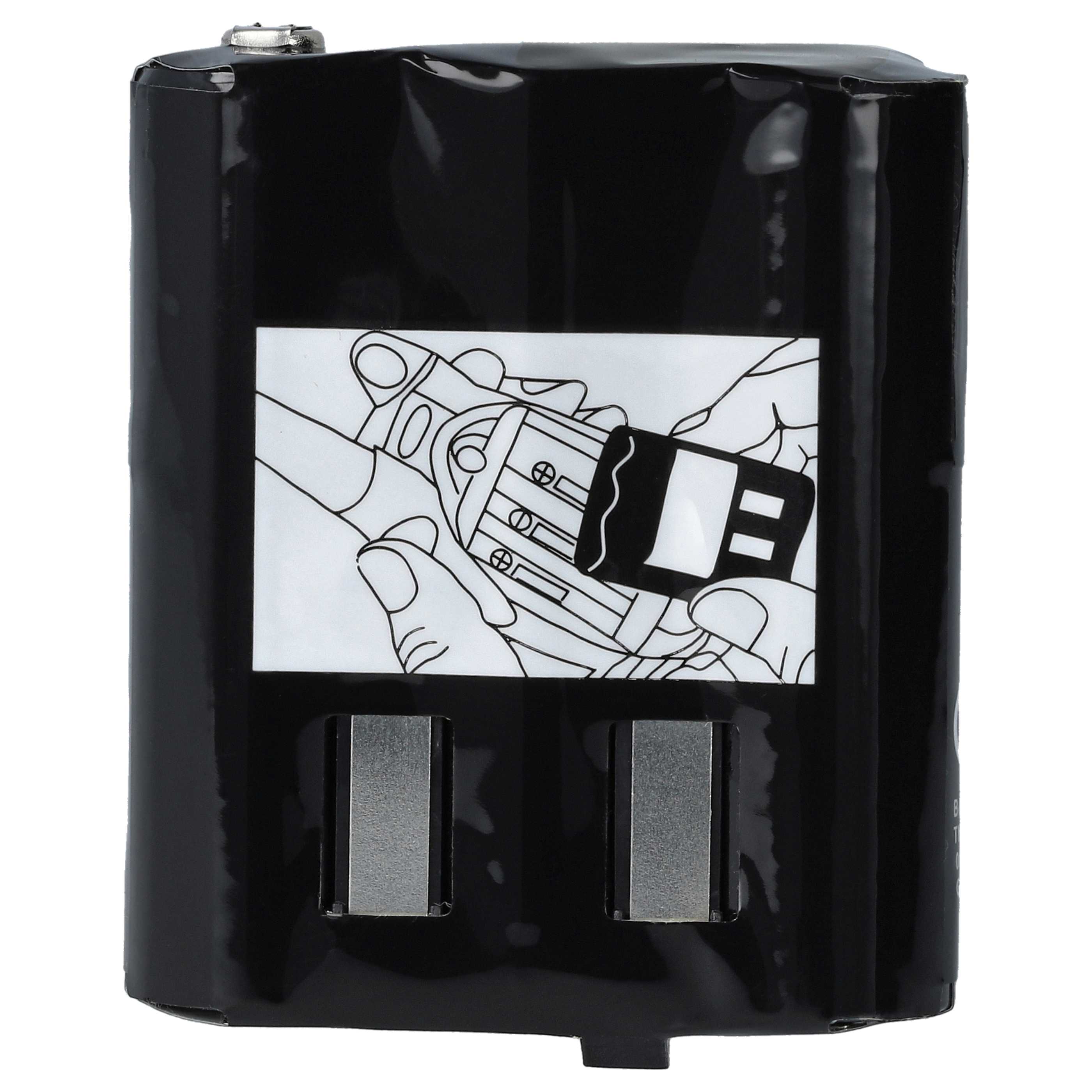 Radio 2x Battery Replacement for Motorola 4002A, 56315, AP-4002, AP-4002H, 1532, 53615 - 1500 mAh 3.6 V NiMH
